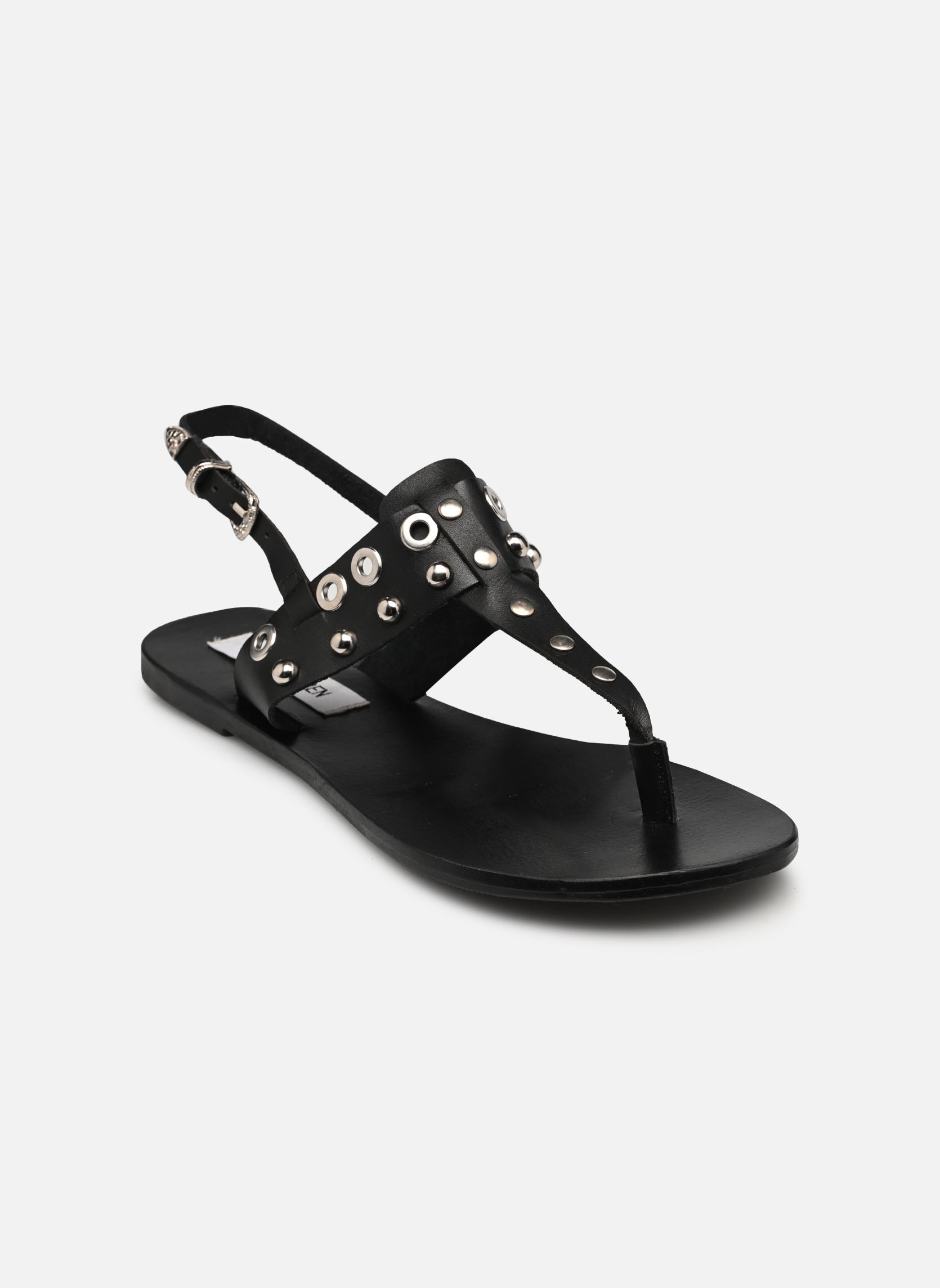 Sandales plates Bionic femme noir Steve Madden Sandales plates Bionic femme noir BLACK LEATHER
