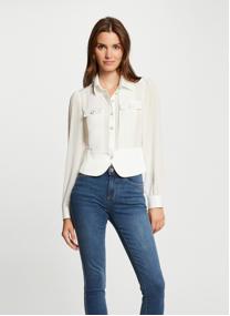Chemises 232-CLOCLO femme blanc Morgan Chemises 232-CLOCLO femme blanc Blanc