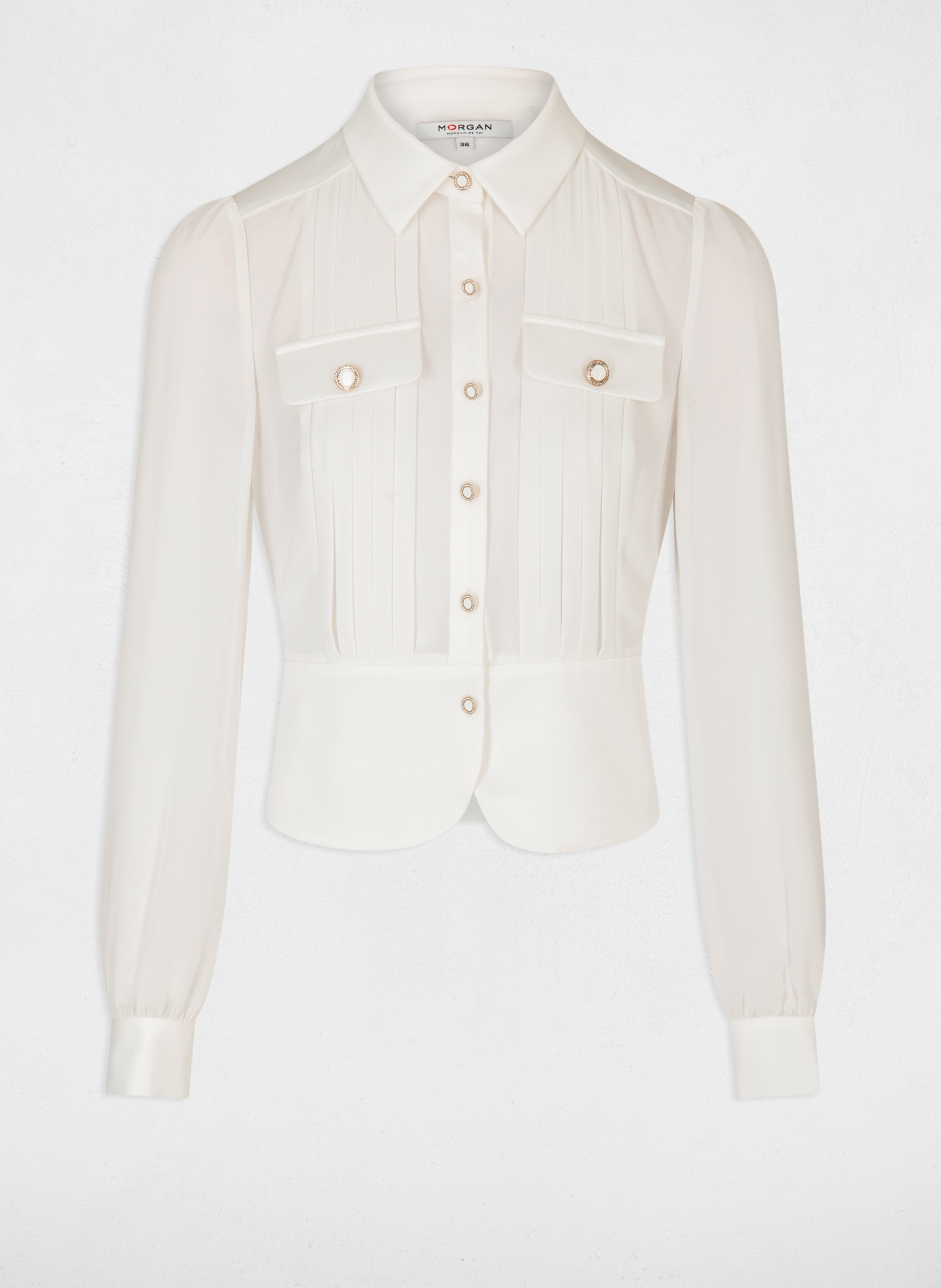 Chemises 232-CLOCLO femme blanc Morgan Chemises 232-CLOCLO femme blanc Blanc
