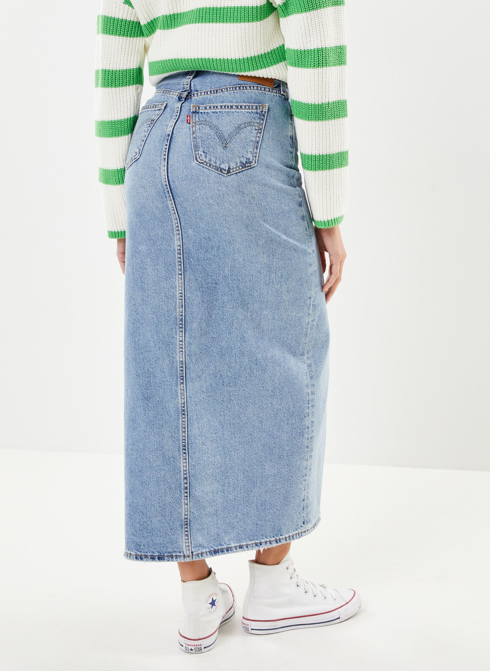 Jupes mi-longues Ankle Column Skirt femme bleu Levi's Jupes mi-longues Ankle Column Skirt femme bleu PLEASE HOLD