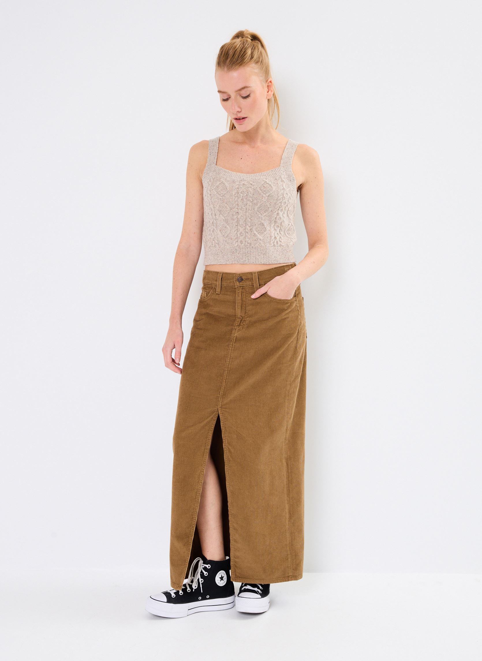 Midi-Röcke Ankle Column Skirt damen braun Levi's Midi-Röcke Ankle Column Skirt damen braun ERMINE