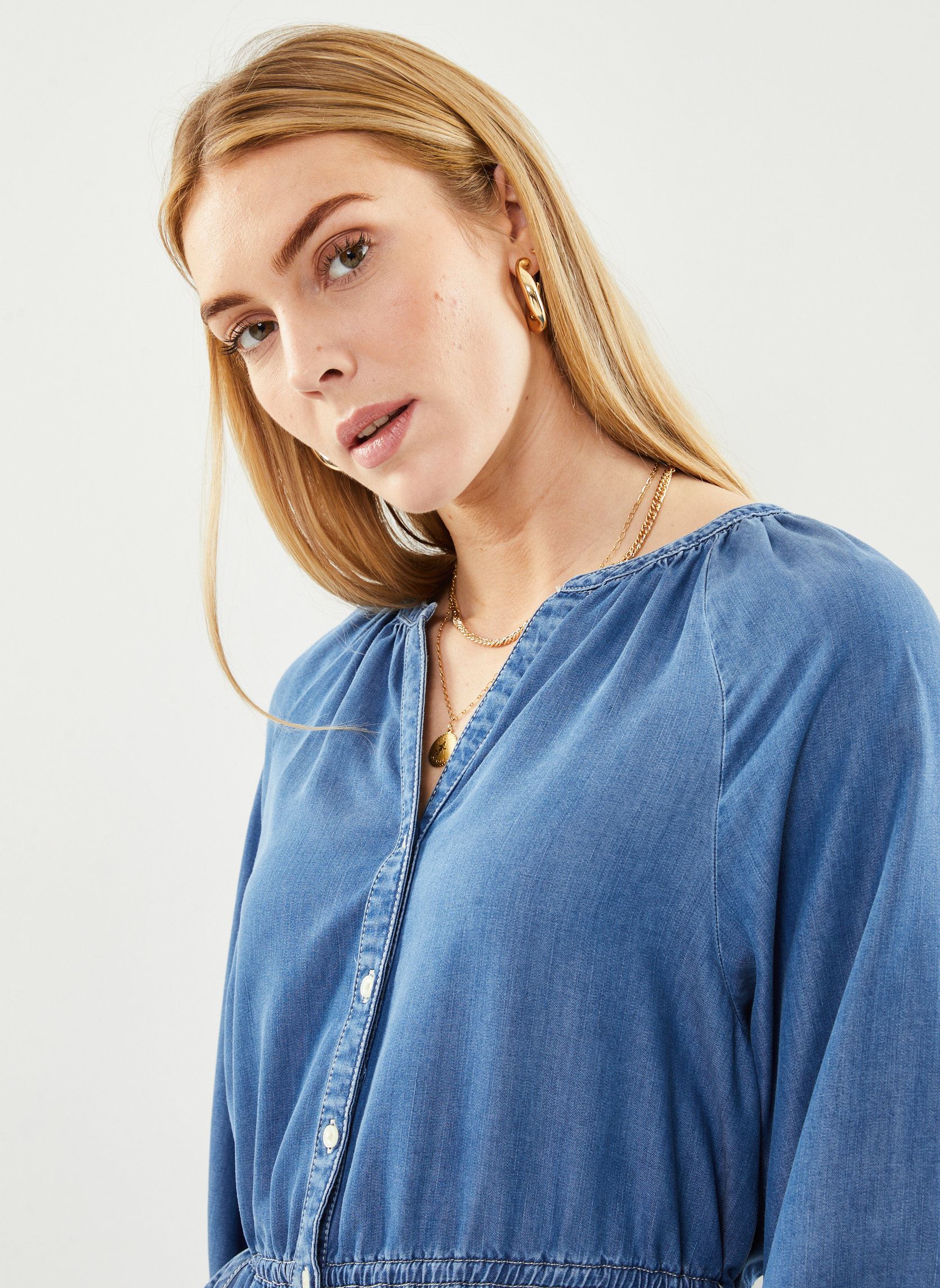 Kleider Cecile Midi Dress damen blau Levi's Kleider Cecile Midi Dress damen blau Paper Map 3