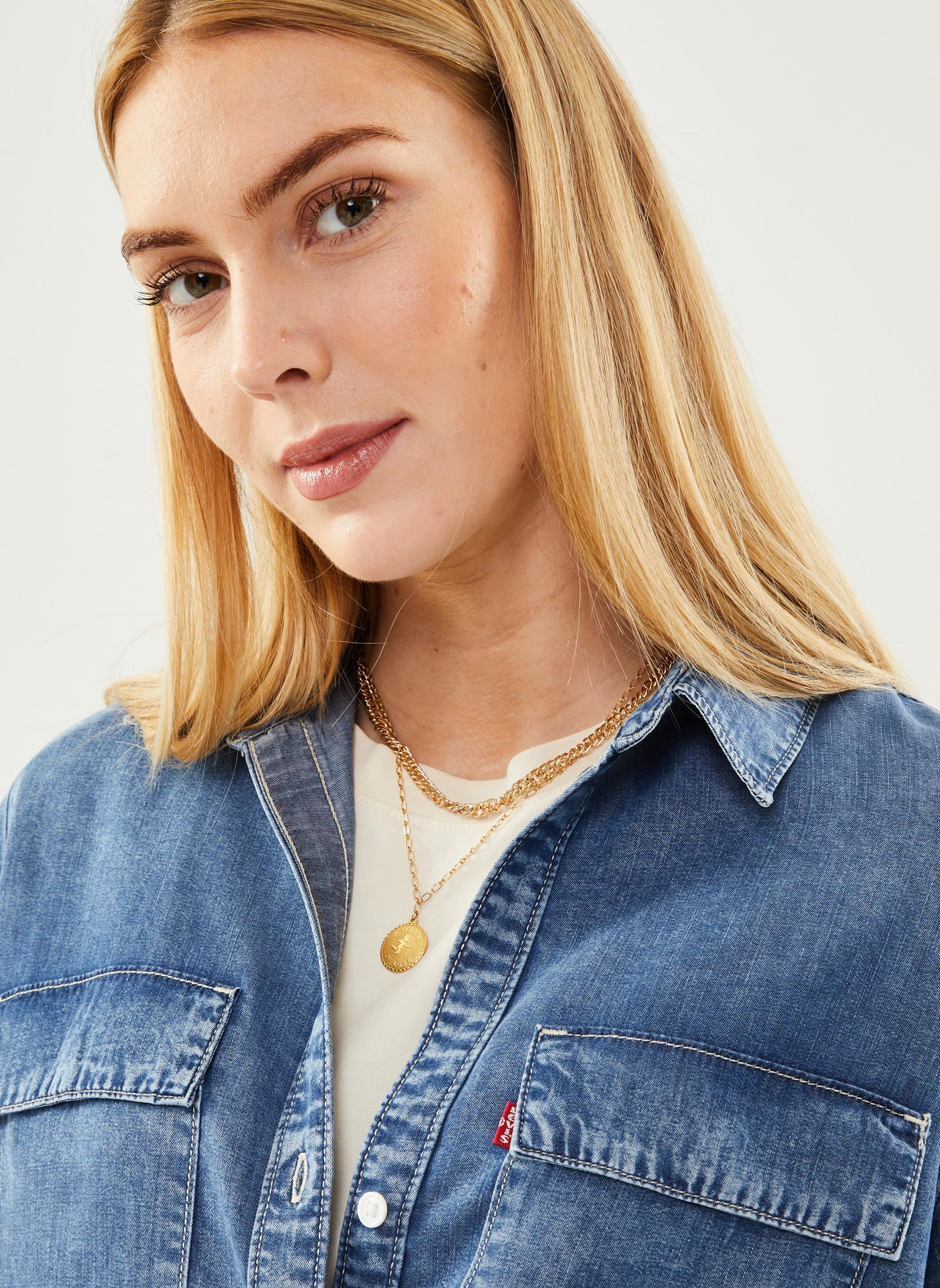 Langarm-Hemden Doreen Utility Shirt damen blau Levi's Langarm-Hemden Doreen Utility Shirt damen blau In Patches 2