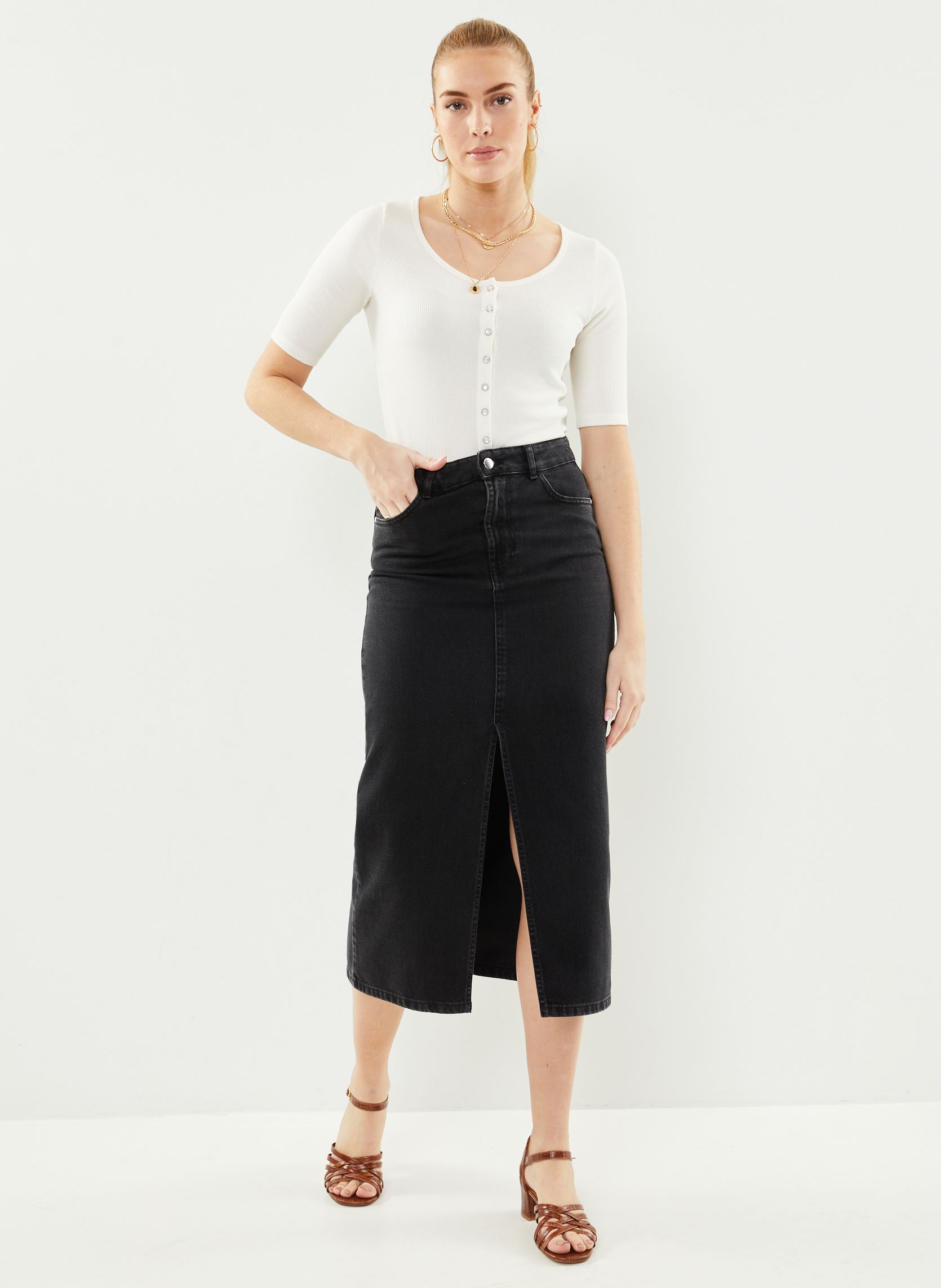 Tee-shirts manches longues Dry Goods Waffle Top femme blanc Levi's Tee-shirts manches longues Dry Goods Waffle Top femme blanc Egret