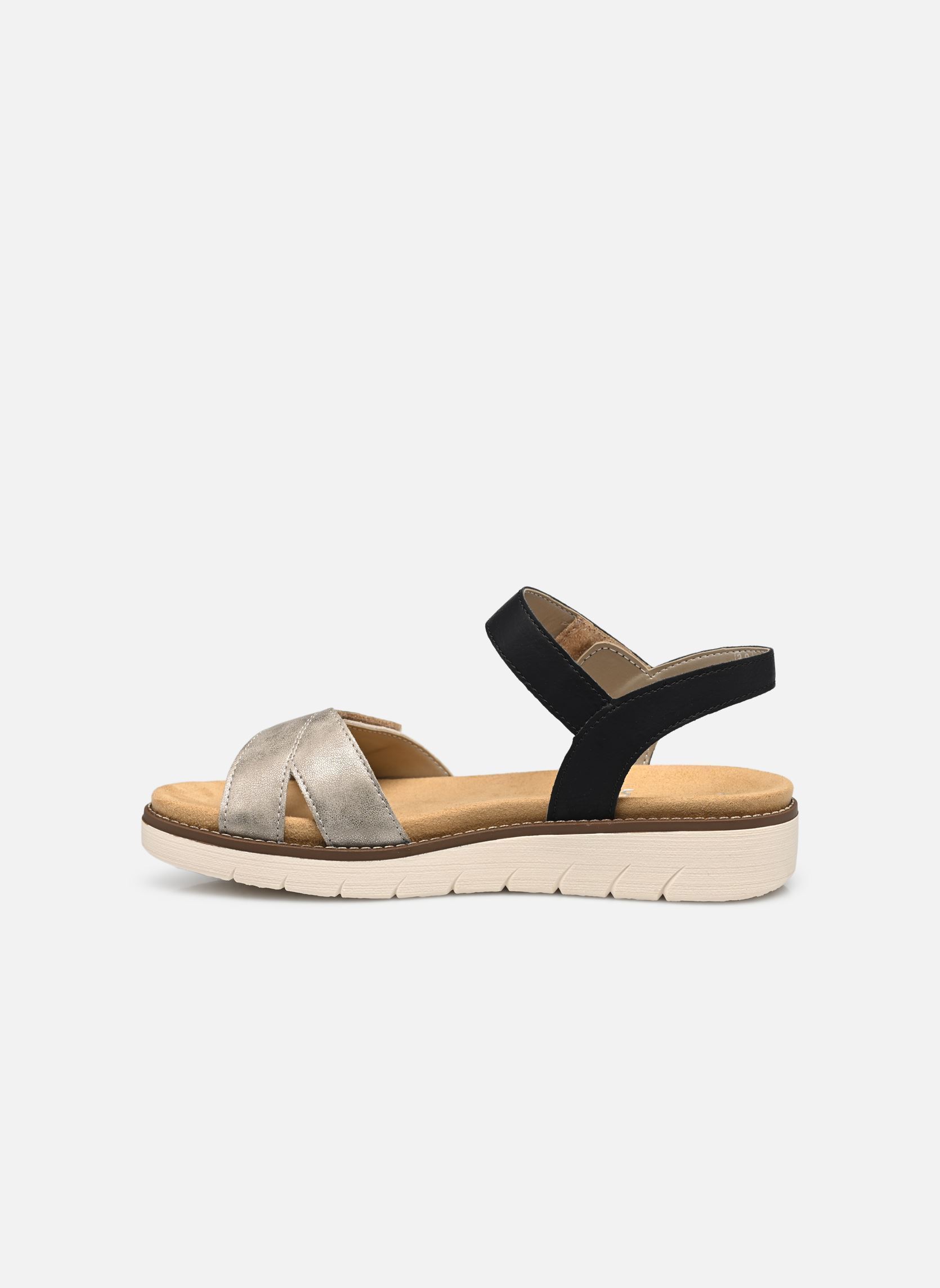 Sandali piatti D2049 donna nero Remonte Sandali piatti D2049 donna nero BEIGE COMBINE