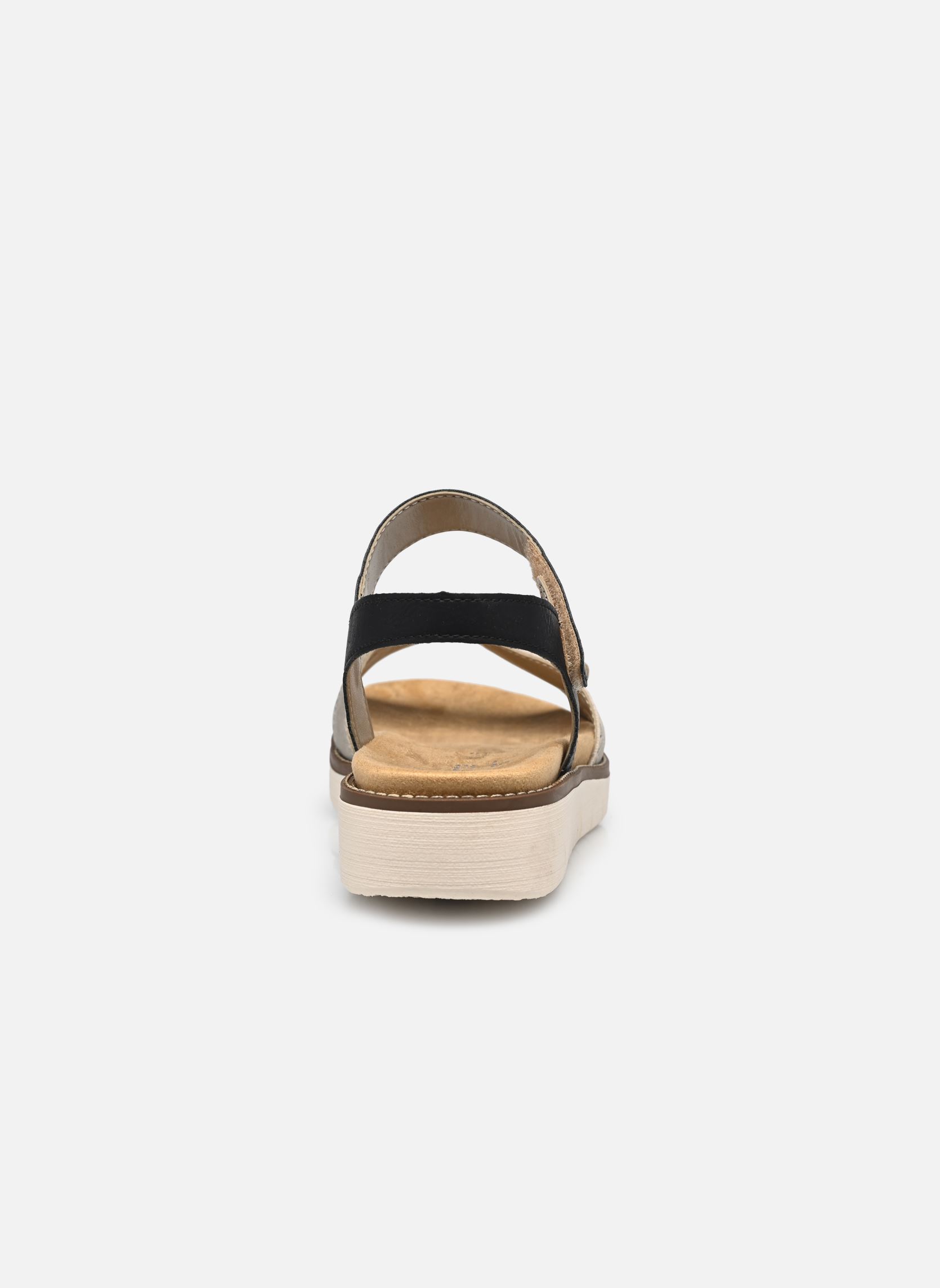 Sandali piatti D2049 donna nero Remonte Sandali piatti D2049 donna nero BEIGE COMBINE