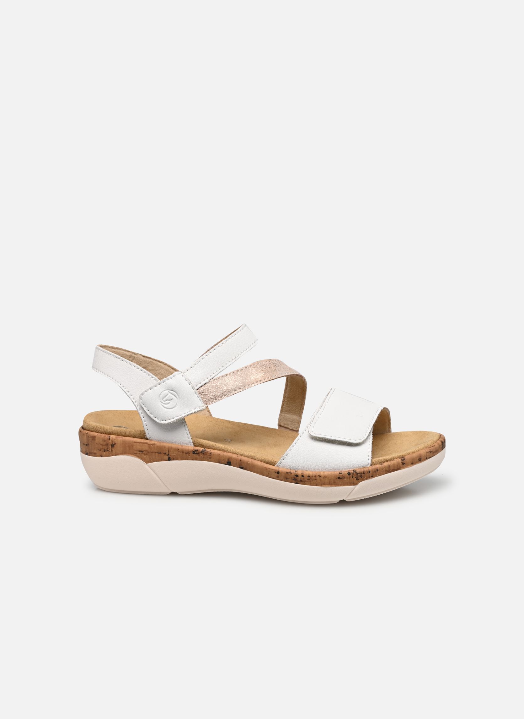 Sandales compensées et plateformes R6860 femme blanc Remonte Sandales compensées et plateformes R6860 femme blanc WEISS/ROSEGOLD/WEISS