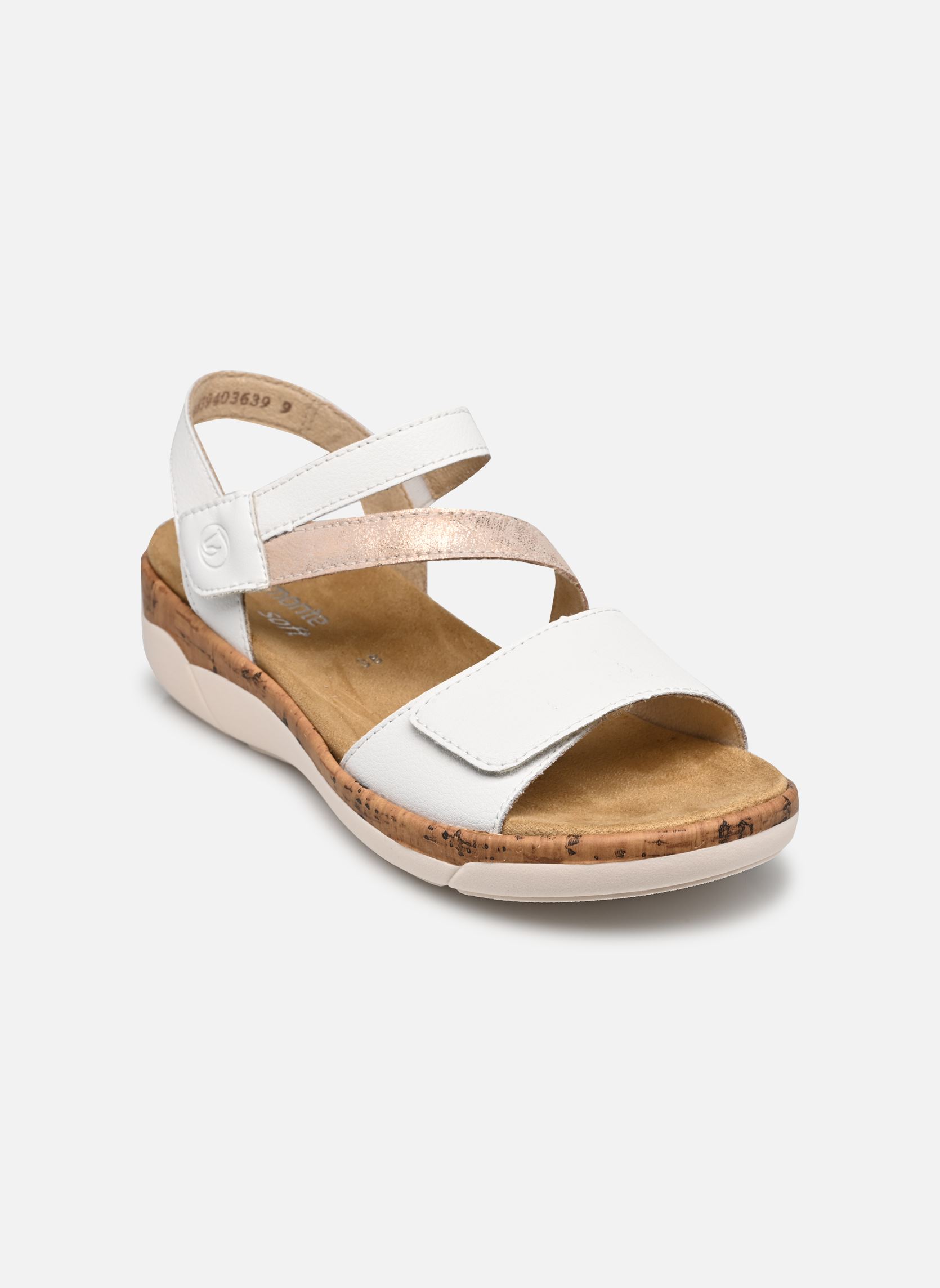 Sandales compensées et plateformes R6860 femme blanc Remonte Sandales compensées et plateformes R6860 femme blanc WEISS/ROSEGOLD/WEISS