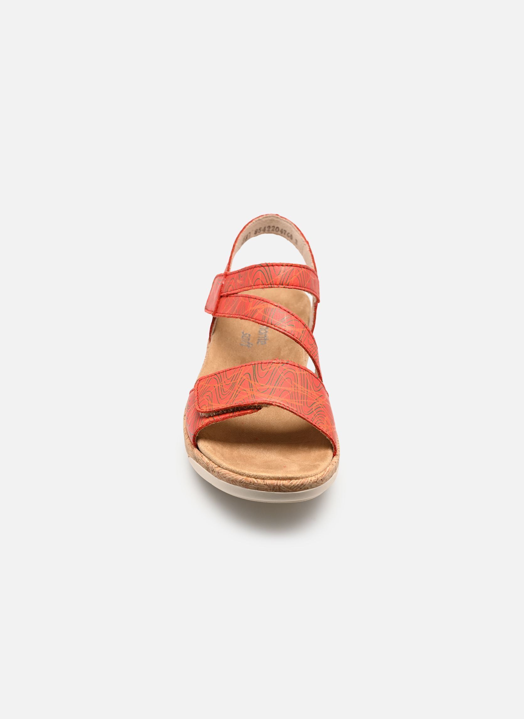 Keil- und Plateausandalen R6860 damen rot Remonte Keil- und Plateausandalen R6860 damen rot SCARLET/APPLE-ORANGE