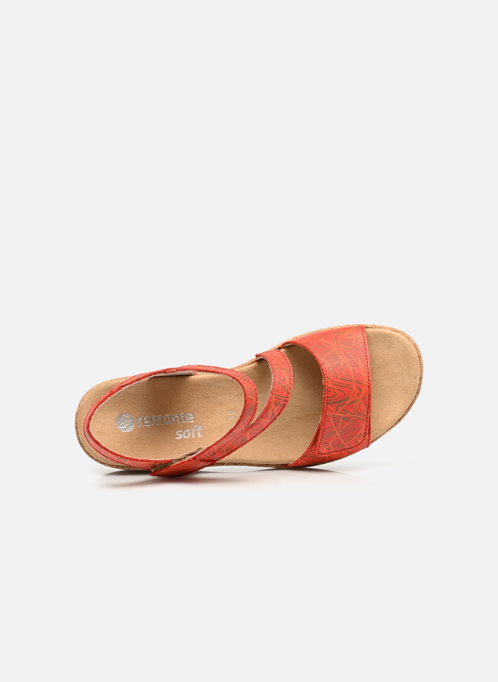 Keil- und Plateausandalen R6860 damen rot Remonte Keil- und Plateausandalen R6860 damen rot SCARLET/APPLE-ORANGE