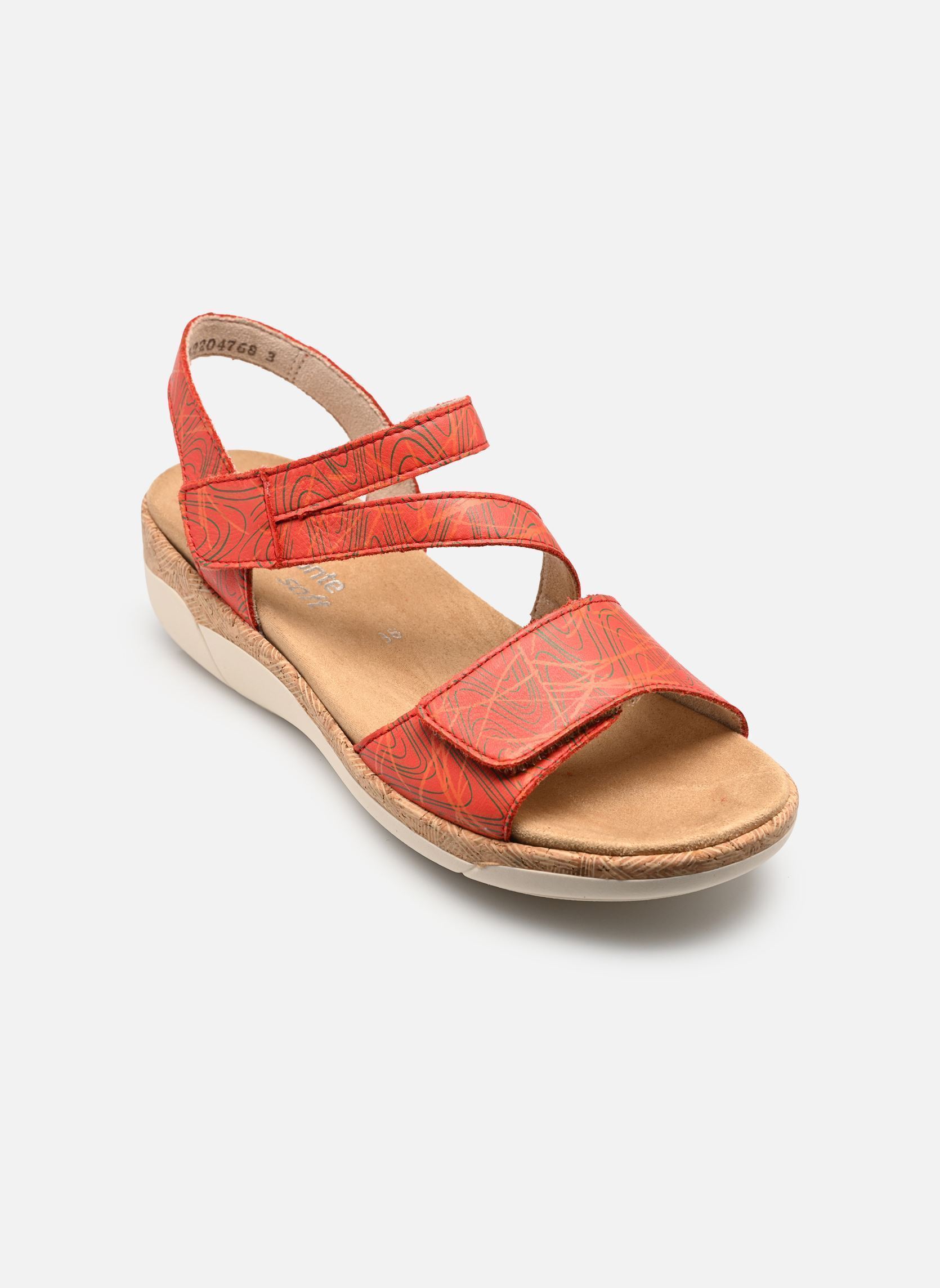 Keil- und Plateausandalen R6860 damen rot Remonte Keil- und Plateausandalen R6860 damen rot SCARLET/APPLE-ORANGE