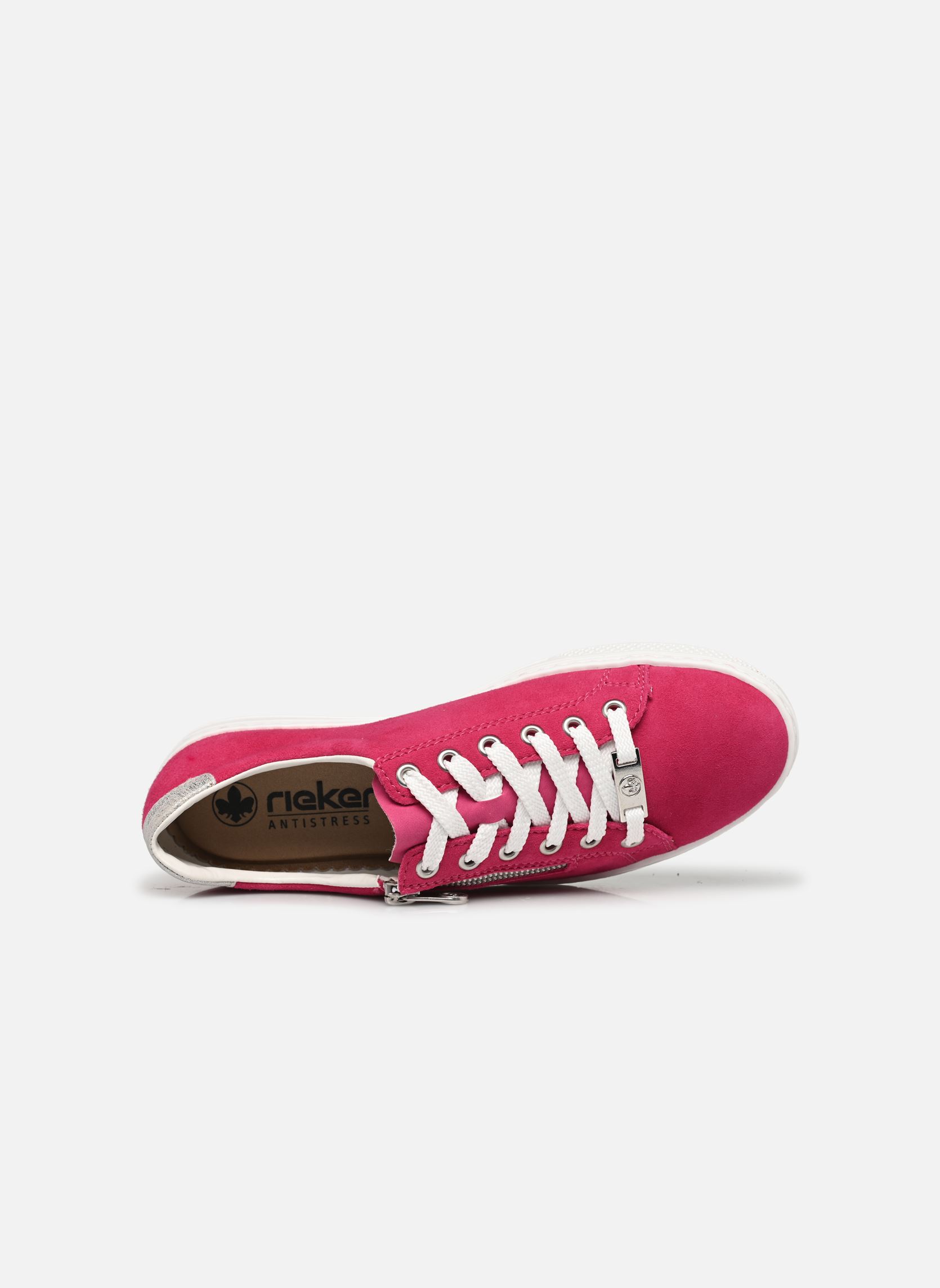Zapatillas bajas L59L1 mujer rosa Rieker Zapatillas bajas L59L1 mujer rosa FUCHSIA/FOG-SILVER/FUCHSIA