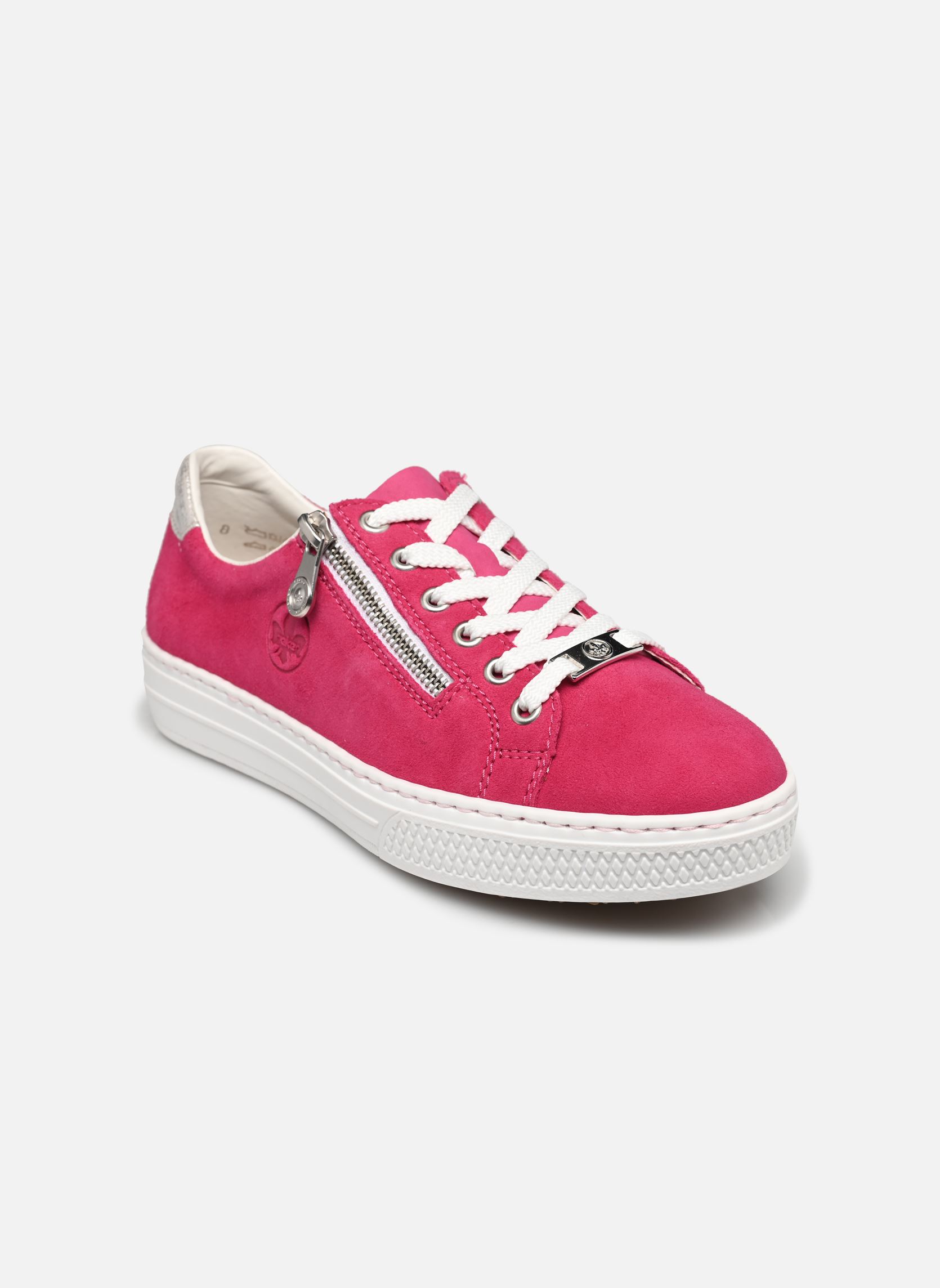 Zapatillas bajas L59L1 mujer rosa Rieker Zapatillas bajas L59L1 mujer rosa FUCHSIA/FOG-SILVER/FUCHSIA