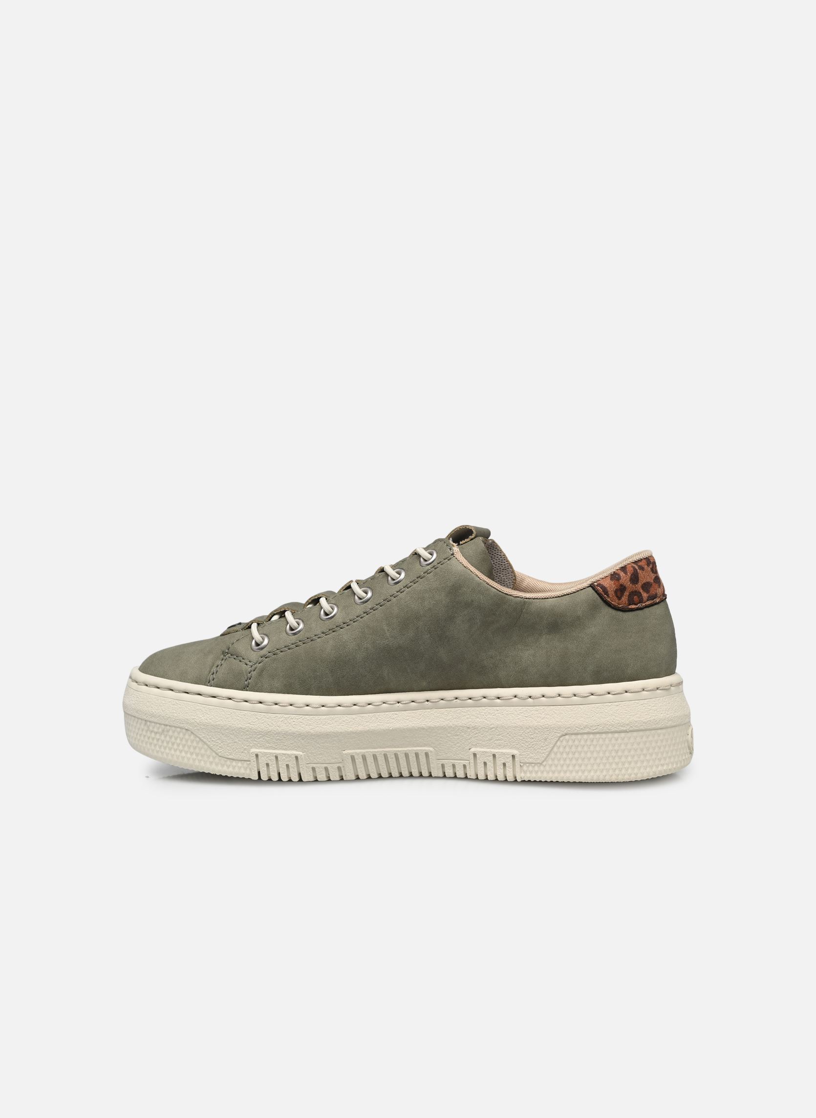 Baskets compensées M1952 femme vert Rieker Baskets compensées M1952 femme vert schilf/leo-nuss
