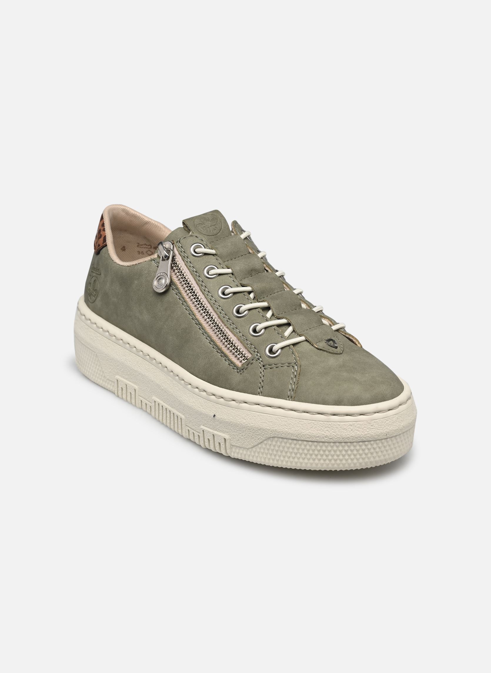 Baskets compensées M1952 femme vert Rieker Baskets compensées M1952 femme vert schilf/leo-nuss