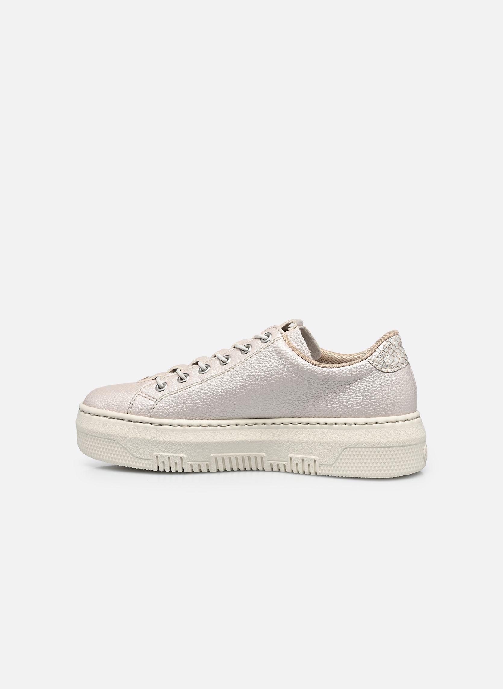 Sleehak sneakers M1952 dames wit Rieker Sleehak sneakers M1952 dames wit PERLMUTT/OFFWHITE