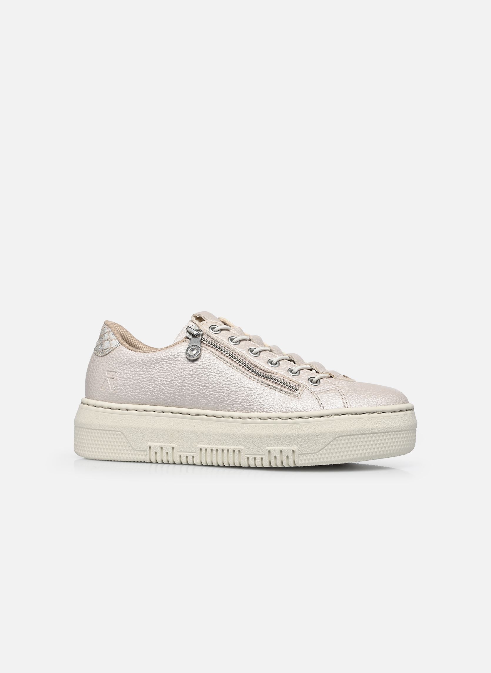 Sleehak sneakers M1952 dames wit Rieker Sleehak sneakers M1952 dames wit PERLMUTT/OFFWHITE