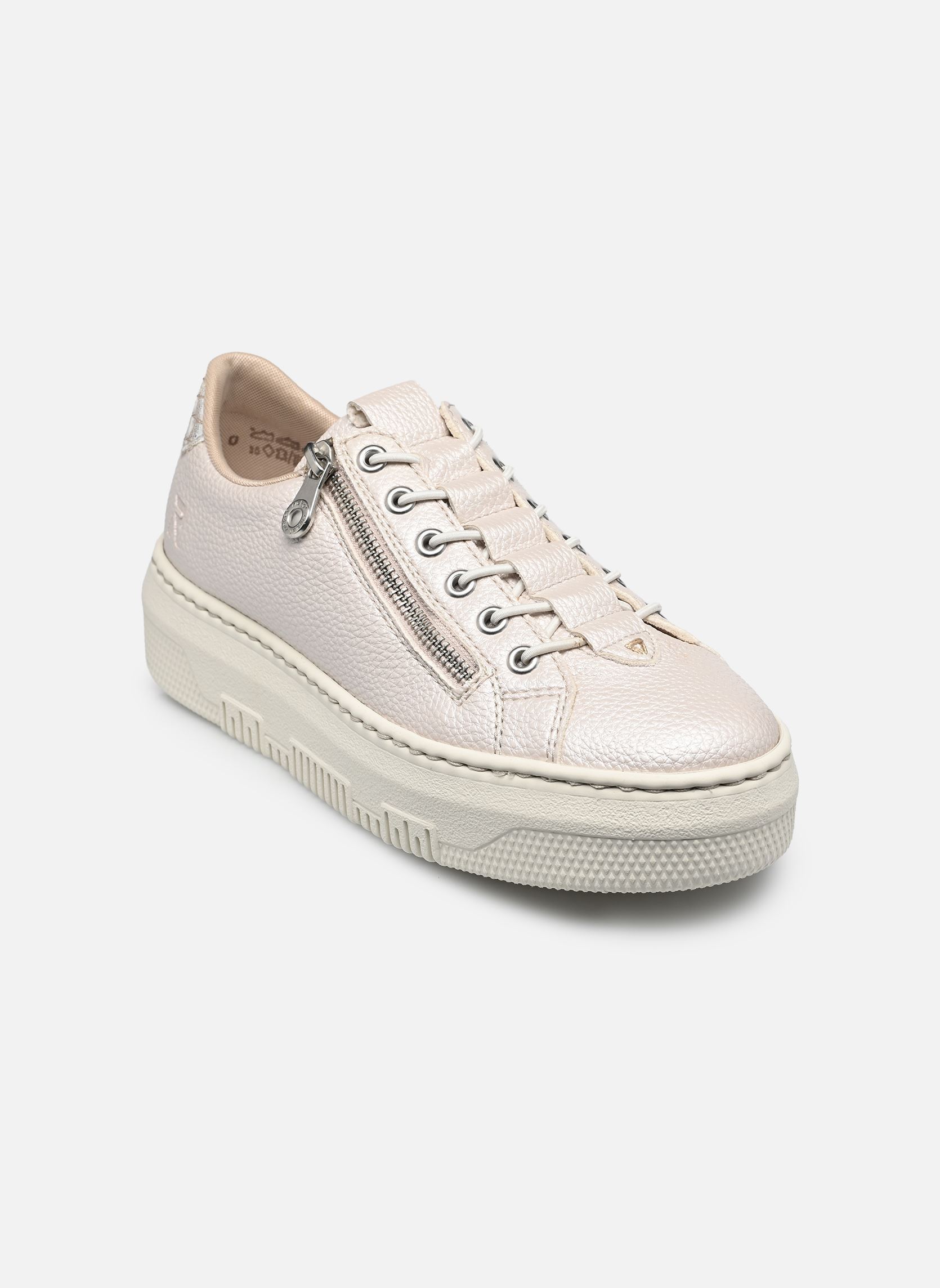 Sleehak sneakers M1952 dames wit Rieker Sleehak sneakers M1952 dames wit PERLMUTT/OFFWHITE