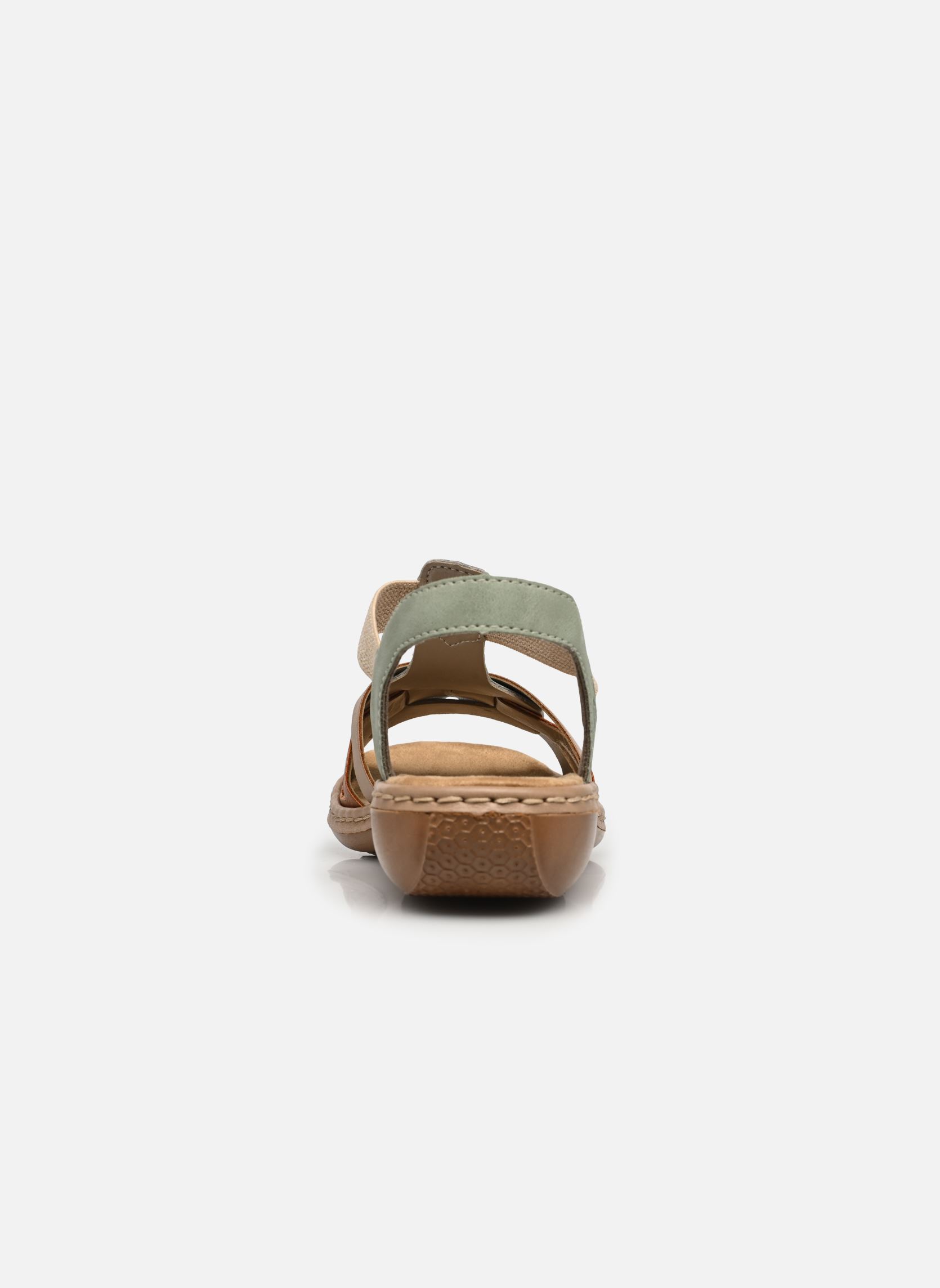 Sandales plates 65918 femme multicolore Rieker Sandales plates 65918 femme multicolore MINT/CAYENNE/BEIGE