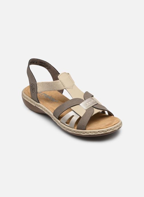 Rieker Platte sandalen 65918 dames beige