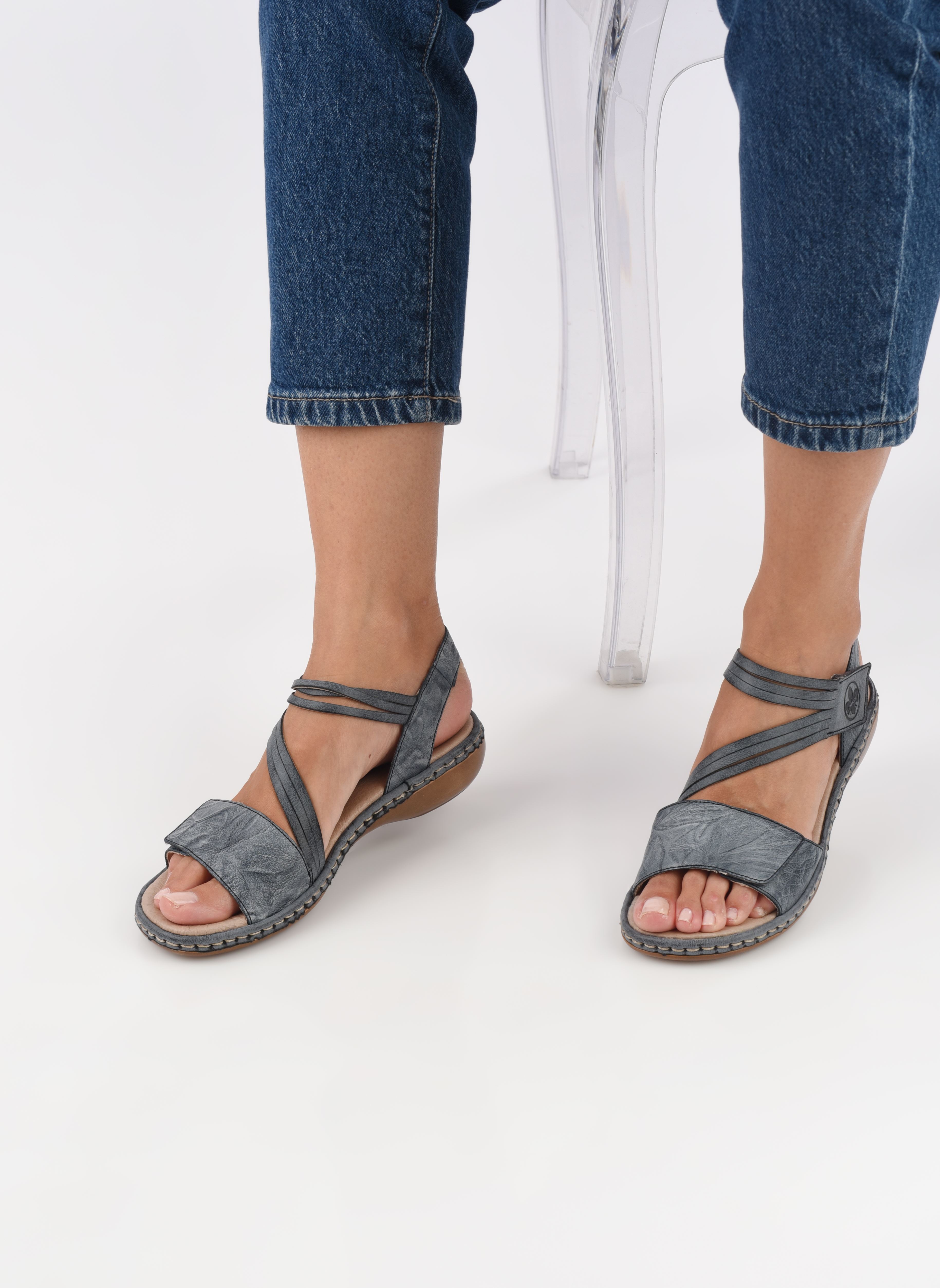 Sandali piatti 65964 donna blu Rieker Sandali piatti 65964 donna blu WHITEPAZIFIK/ATLANTIC