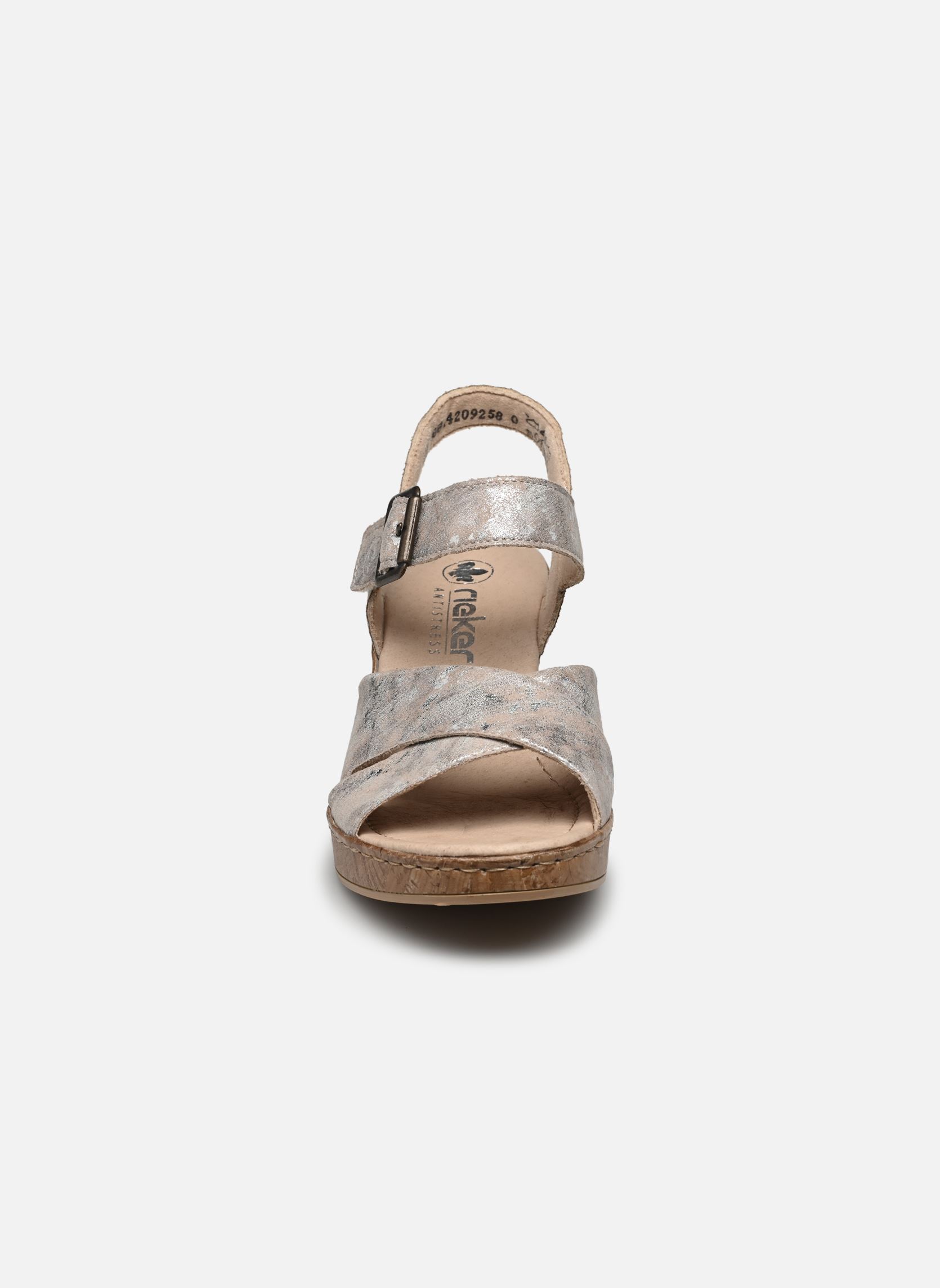 Sandalen 66853 dames roze Rieker Sandalen 66853 dames roze ROSE-METALLIC