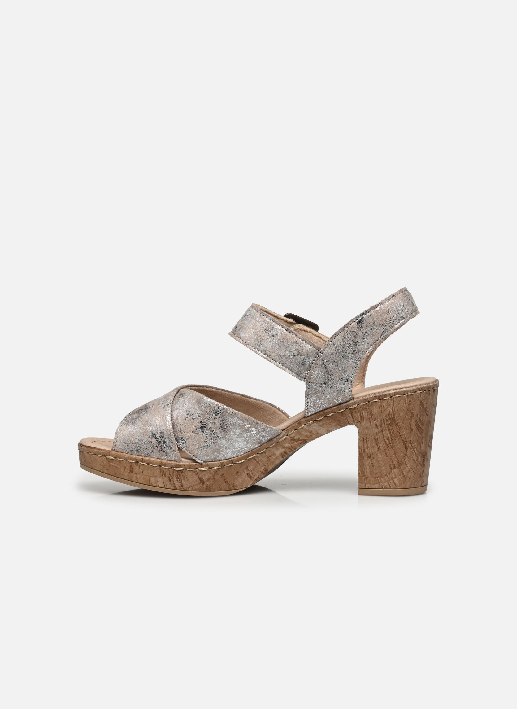 Sandalen 66853 dames roze Rieker Sandalen 66853 dames roze ROSE-METALLIC