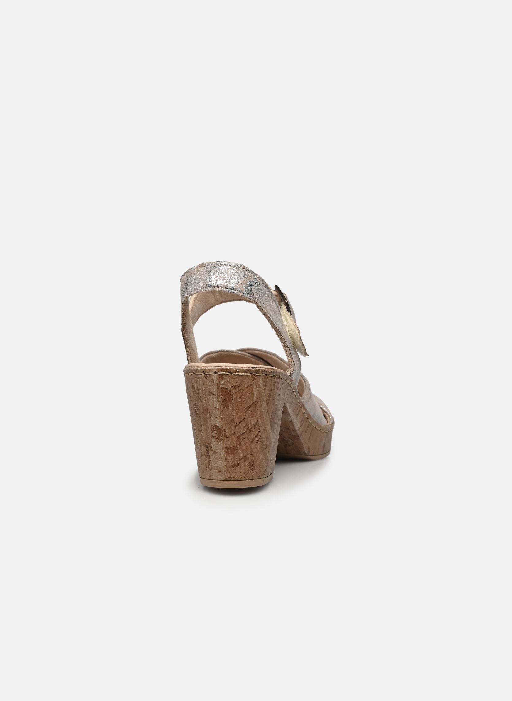 Sandalen 66853 dames roze Rieker Sandalen 66853 dames roze ROSE-METALLIC