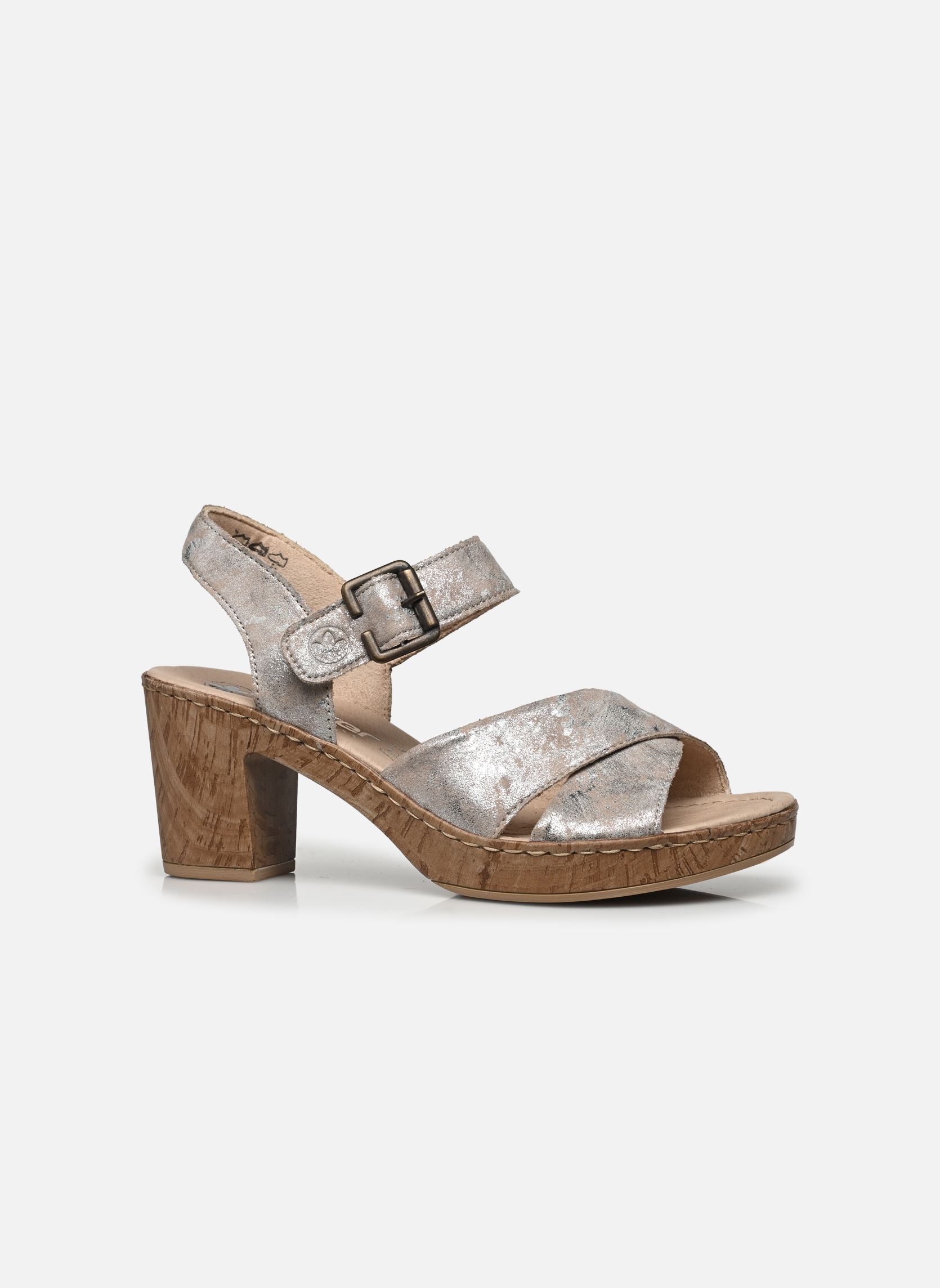 Sandalen 66853 dames roze Rieker Sandalen 66853 dames roze ROSE-METALLIC