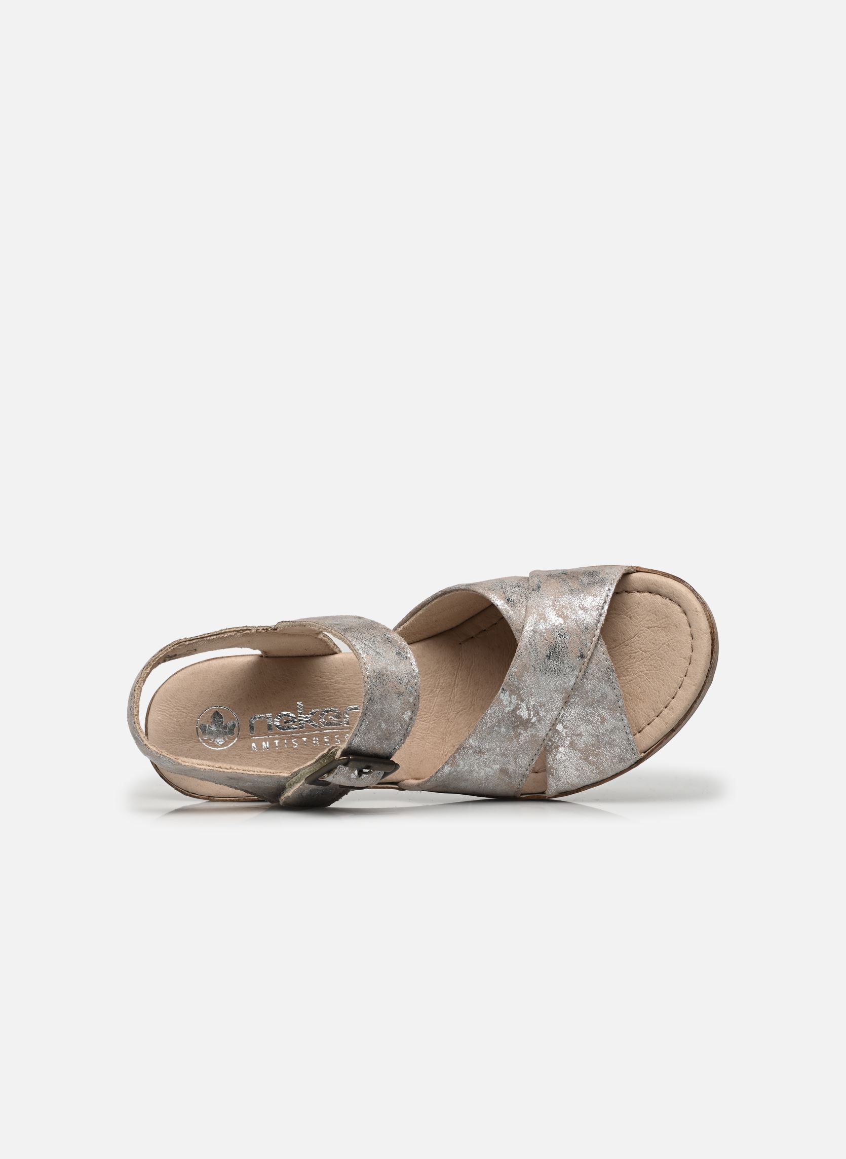 Sandalen 66853 dames roze Rieker Sandalen 66853 dames roze ROSE-METALLIC
