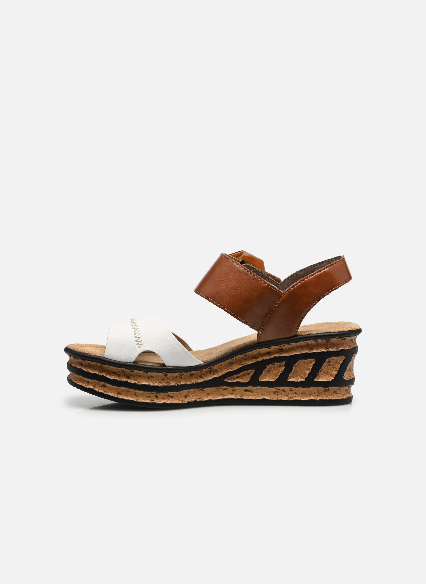 Keil- und Plateausandalen 68176 damen weiß Rieker Keil- und Plateausandalen 68176 damen weiß WEISS/SHERRY