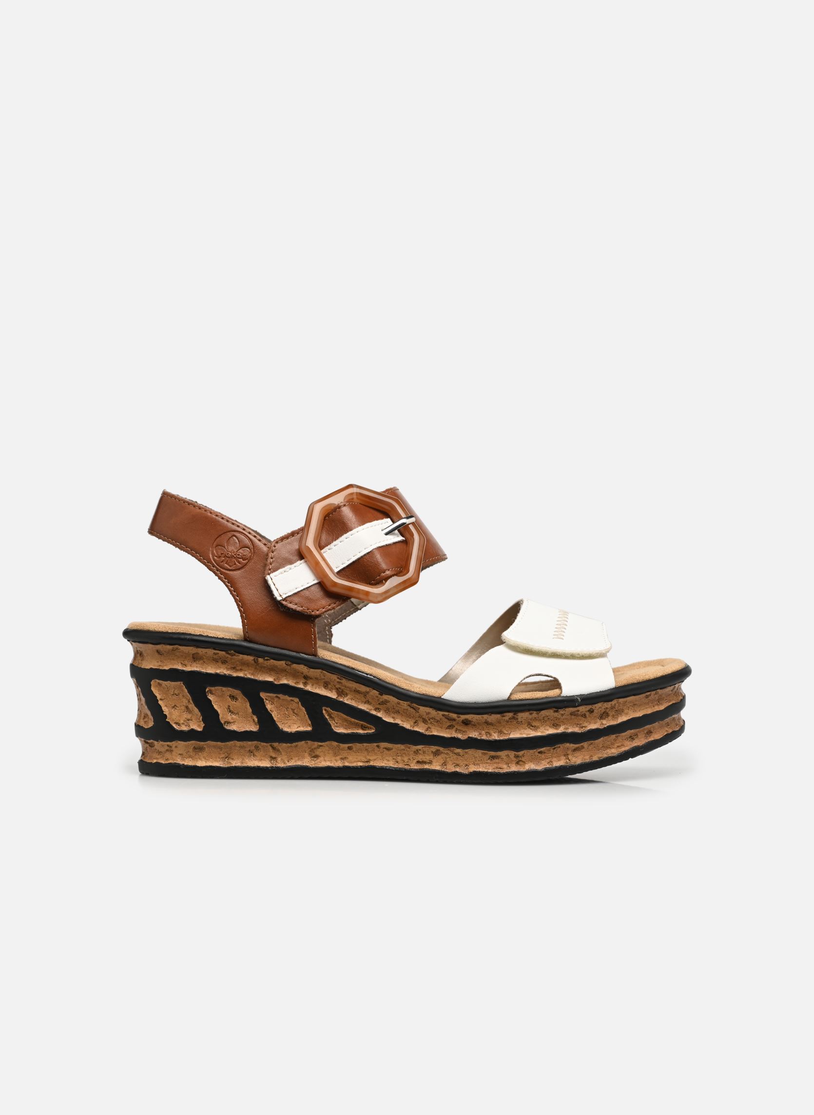Keil- und Plateausandalen 68176 damen weiß Rieker Keil- und Plateausandalen 68176 damen weiß WEISS/SHERRY
