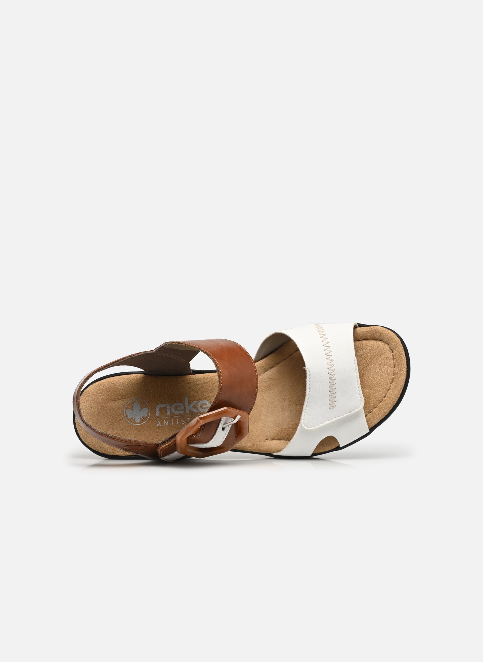 Keil- und Plateausandalen 68176 damen weiß Rieker Keil- und Plateausandalen 68176 damen weiß WEISS/SHERRY
