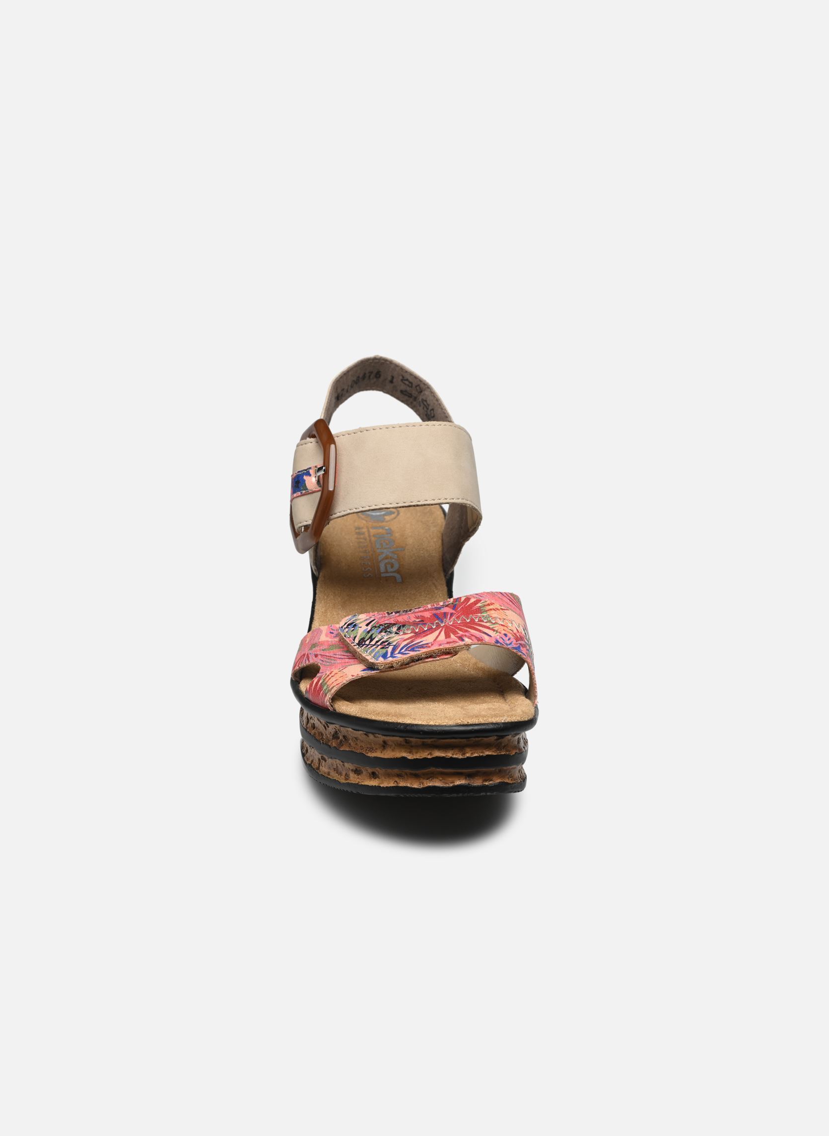 Sandalias y plataformas de cuña 68176 mujer multicolor Rieker Sandalias y plataformas de cuña 68176 mujer multicolor MULTICOLORE