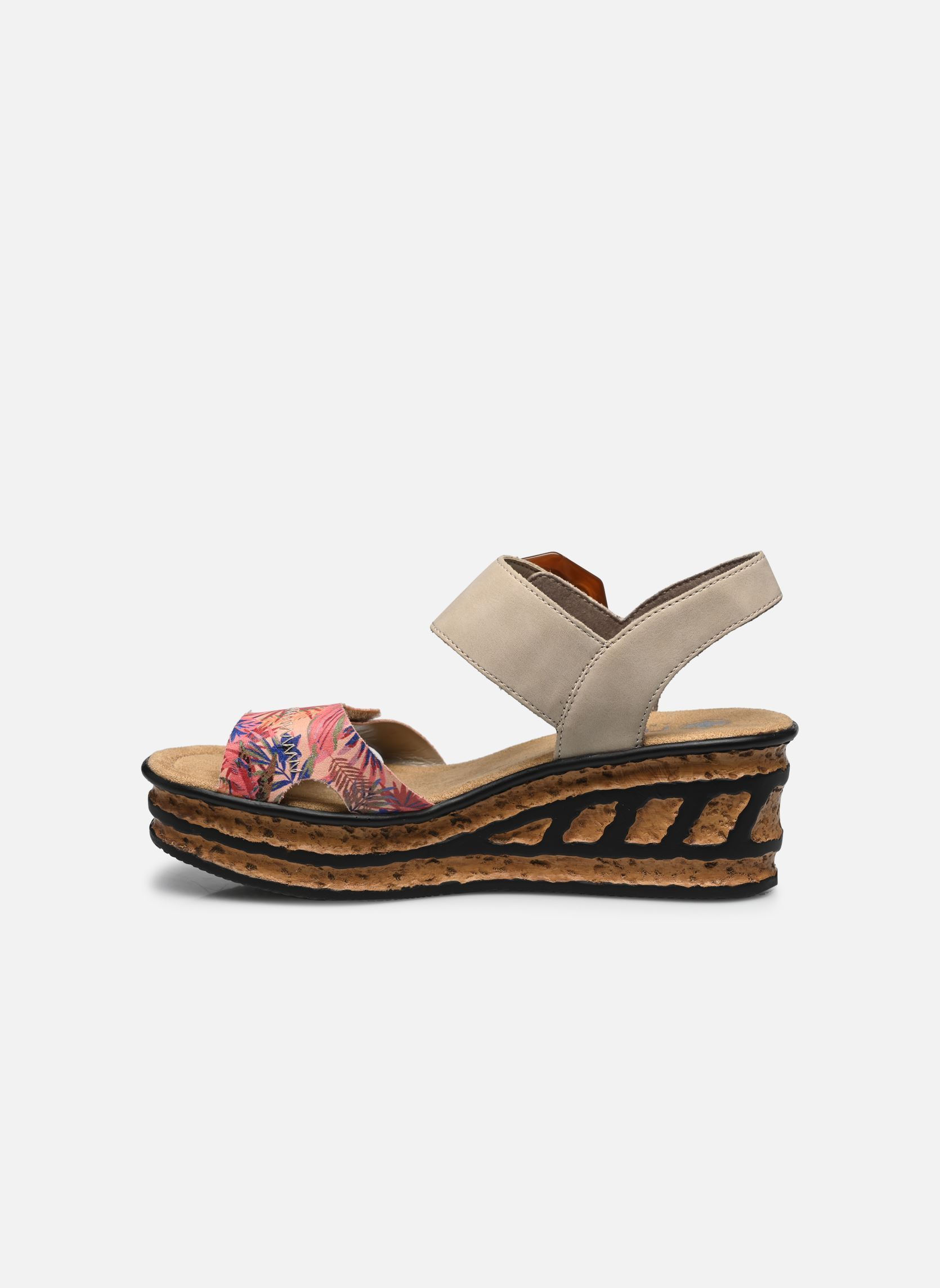 Sandalias y plataformas de cuña 68176 mujer multicolor Rieker Sandalias y plataformas de cuña 68176 mujer multicolor MULTICOLORE