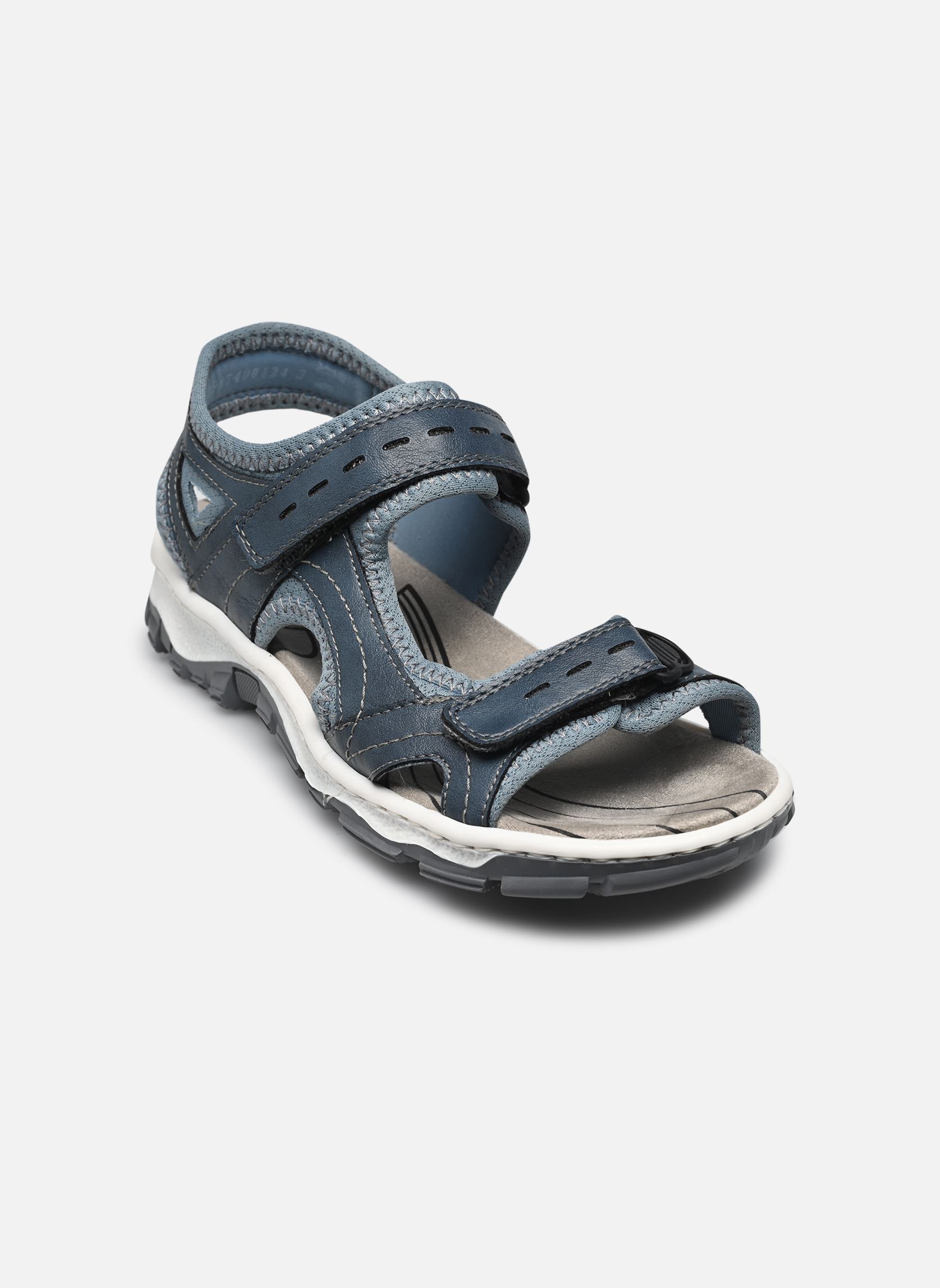 Flache Sandalen 68866 damen blau Rieker Flache Sandalen 68866 damen blau BLEU