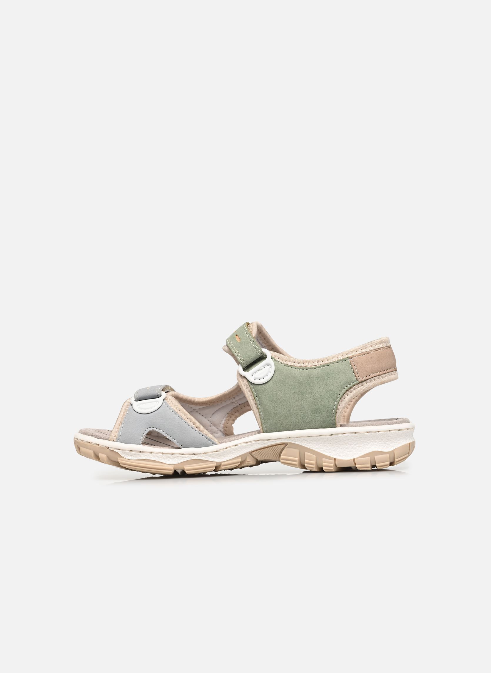 Sandales plates 68866 femme multicolore Rieker Sandales plates 68866 femme multicolore BLEU/CREMA/PEPPERMINT/NUDE/PER
