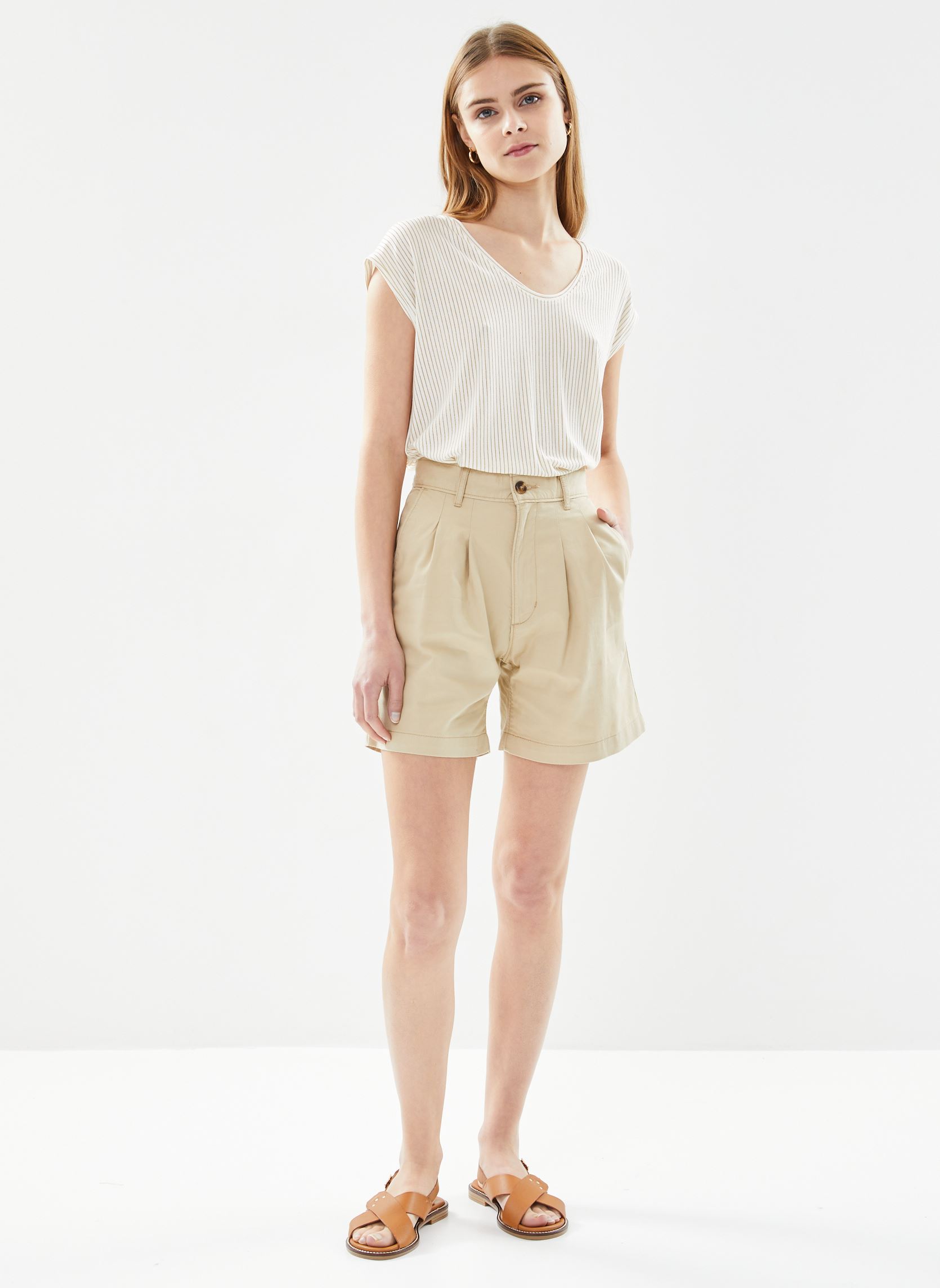 Shorts Pleated Trouser Short damen gelb Levi's Shorts Pleated Trouser Short damen gelb Safari