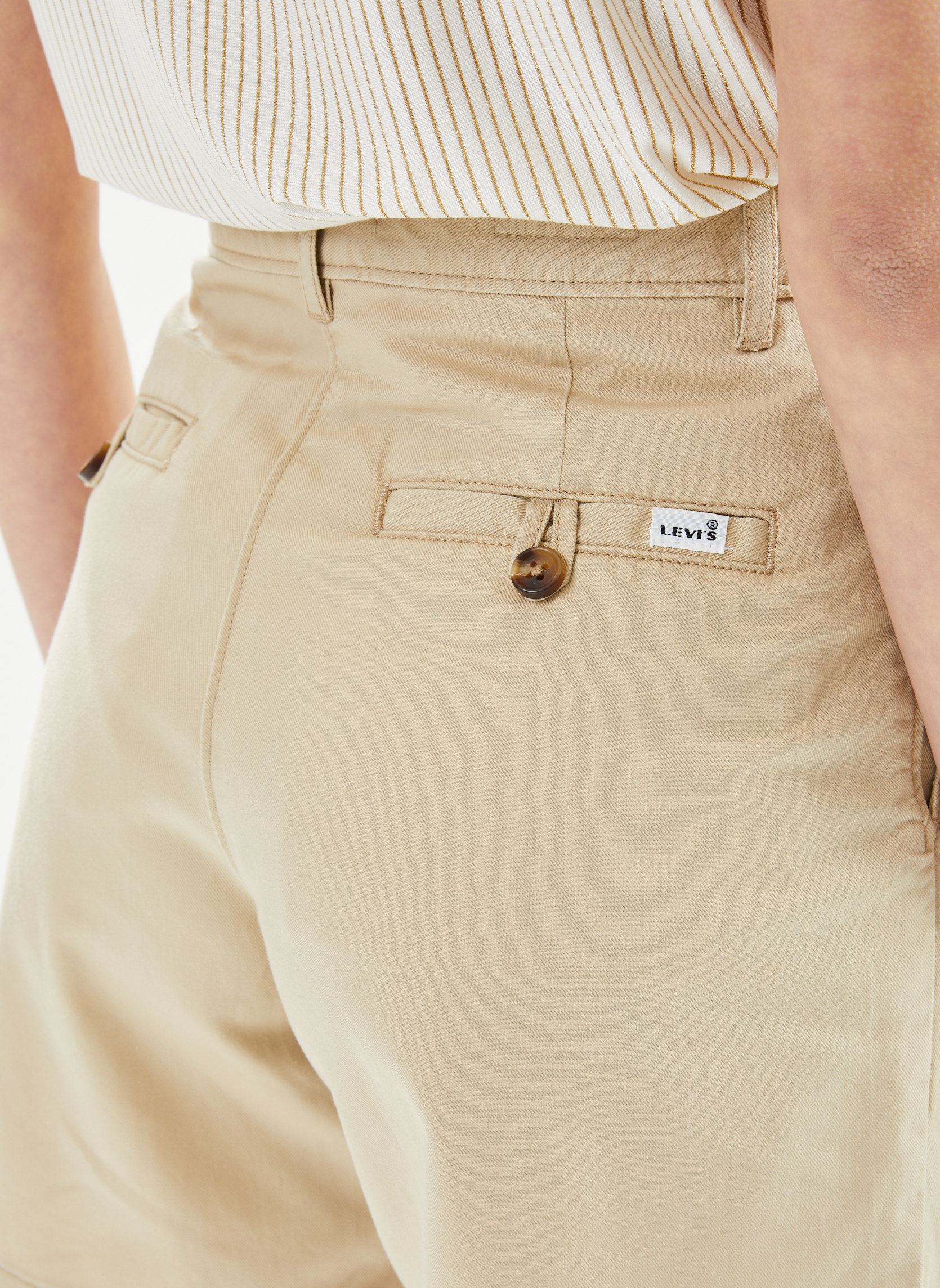 Shorts Pleated Trouser Short damen gelb Levi's Shorts Pleated Trouser Short damen gelb Safari
