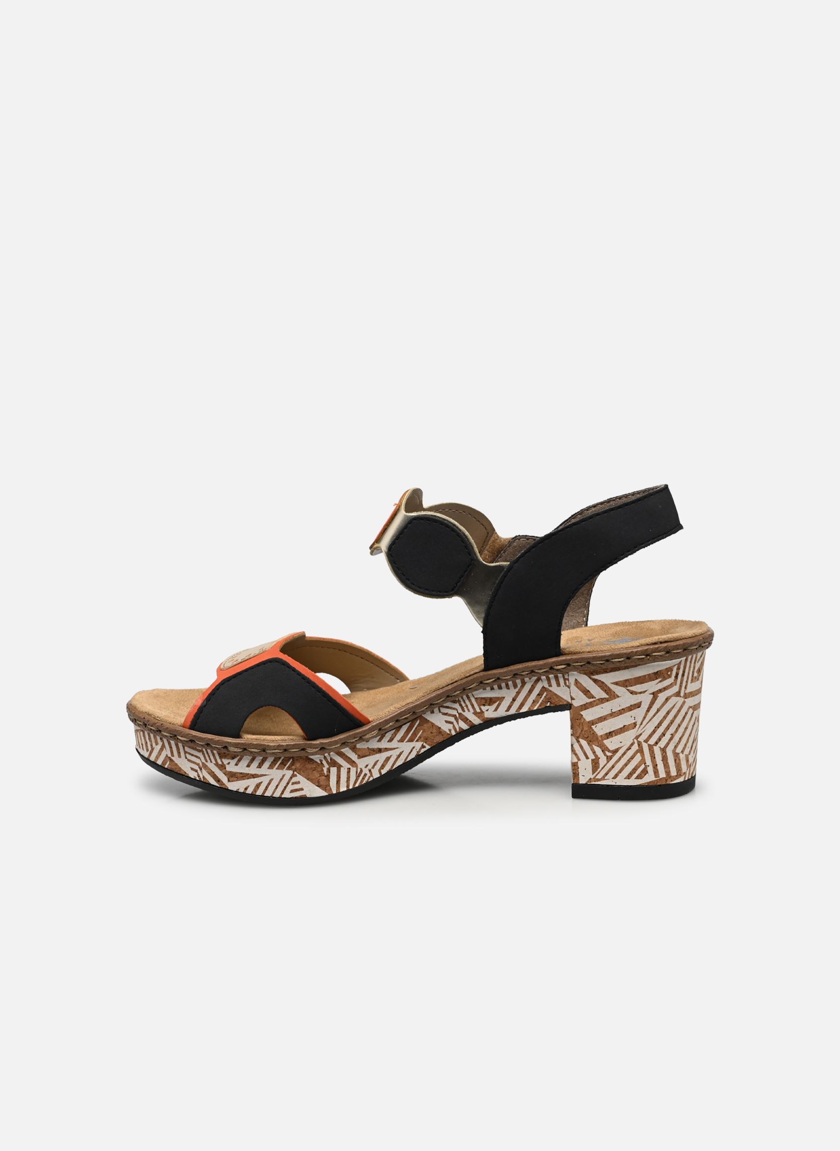 Sandales 63876 femme multicolore Rieker Sandales 63876 femme multicolore ORANGE/PAZIFIK/GINGER/GOLD