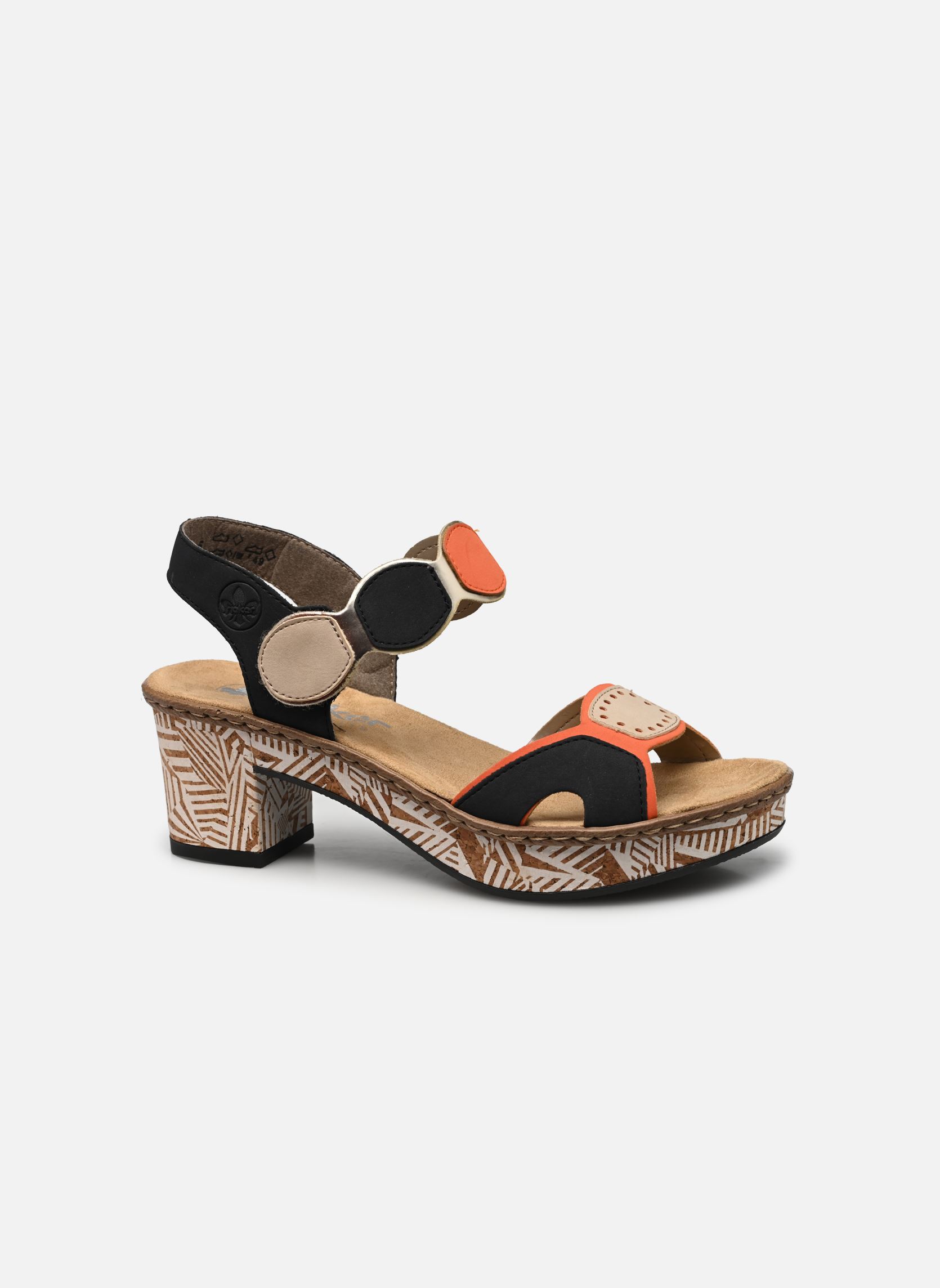 Sandales 63876 femme multicolore Rieker Sandales 63876 femme multicolore ORANGE/PAZIFIK/GINGER/GOLD