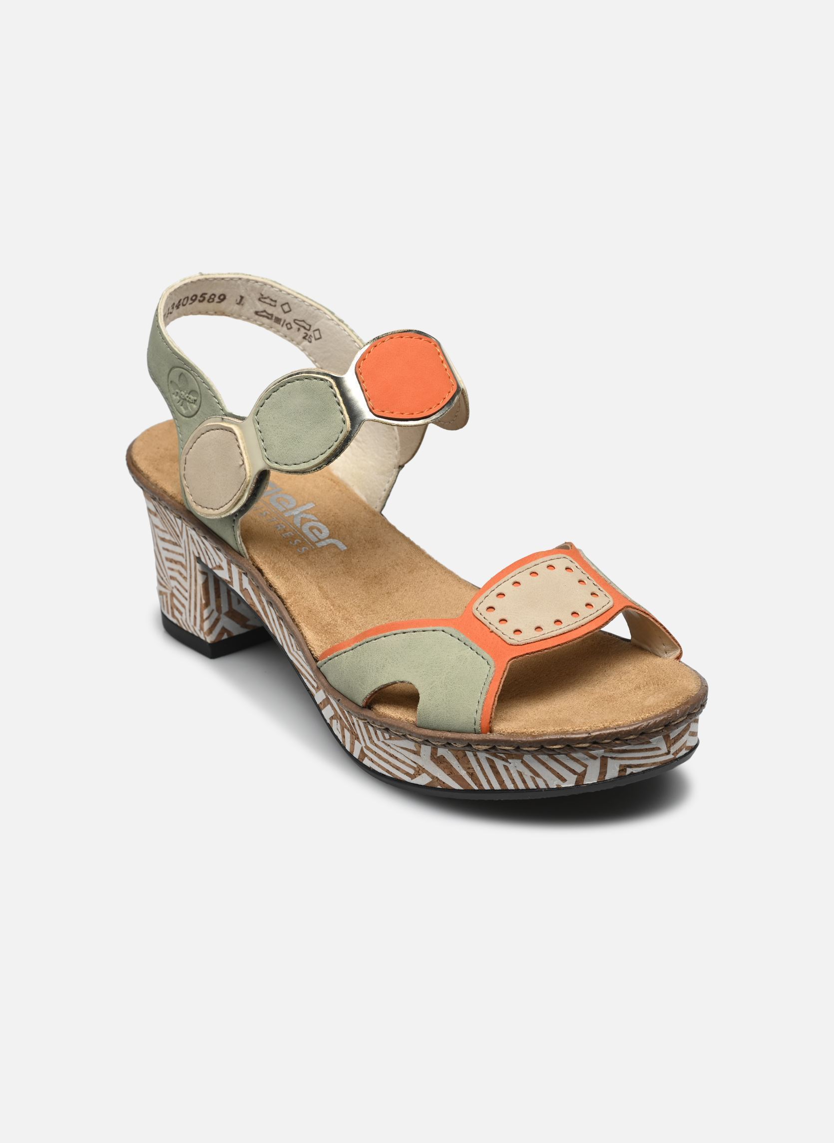 Sandales 63876 femme multicolore Rieker Sandales 63876 femme multicolore MULTICOLORE 91