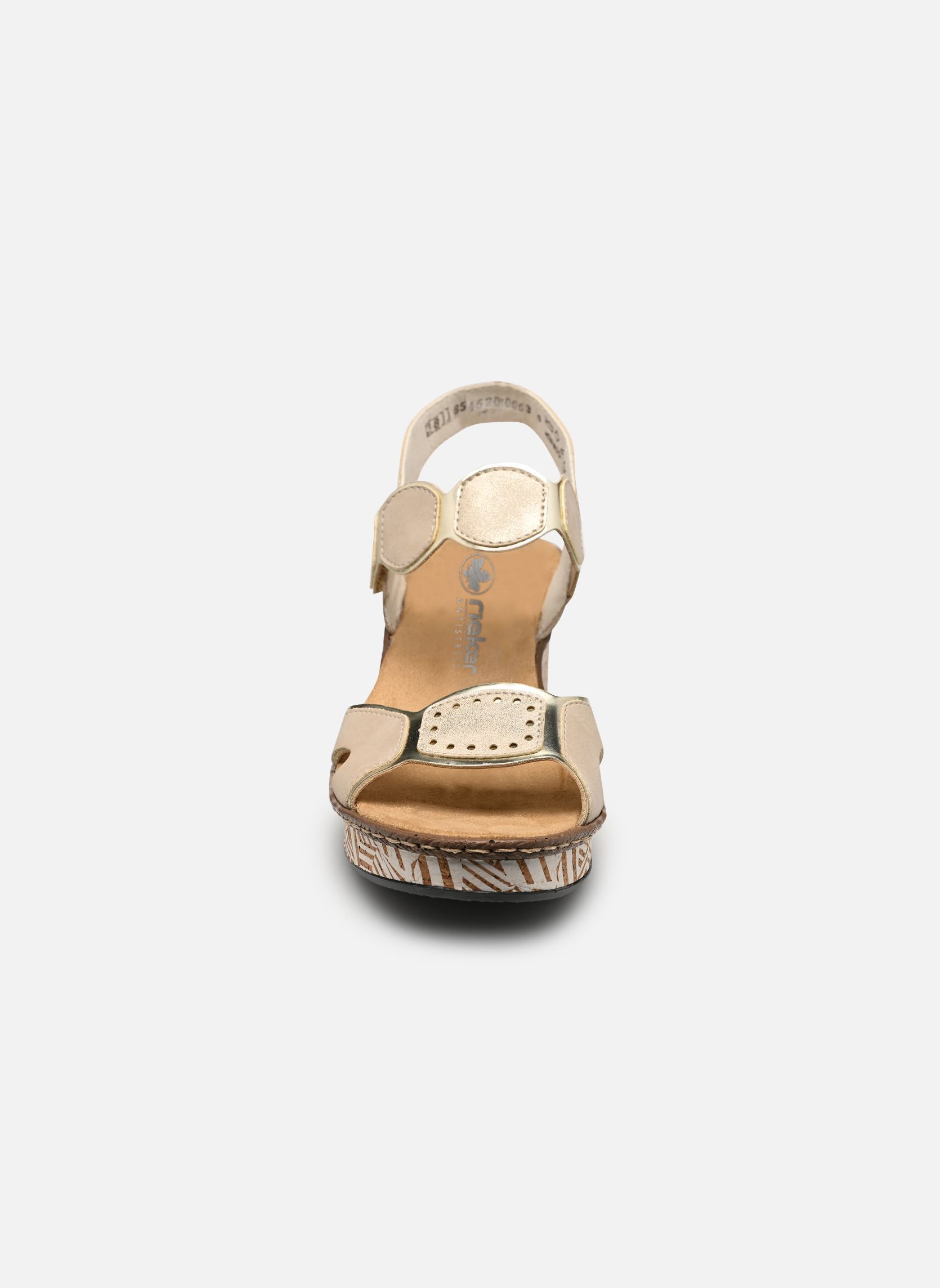 Sandalen 63876 dames beige Rieker Sandalen 63876 dames beige GINGER/MUSCHEL/GOLD