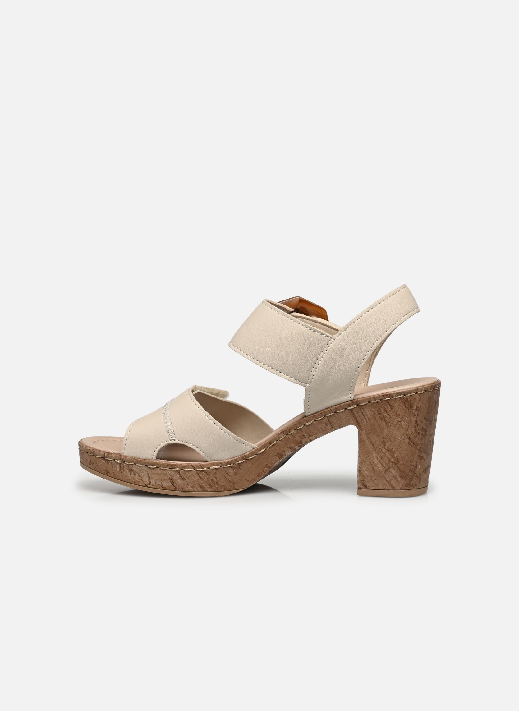 Sandales 66876 femme beige Rieker Sandales 66876 femme beige PERLE/OFFWHITE