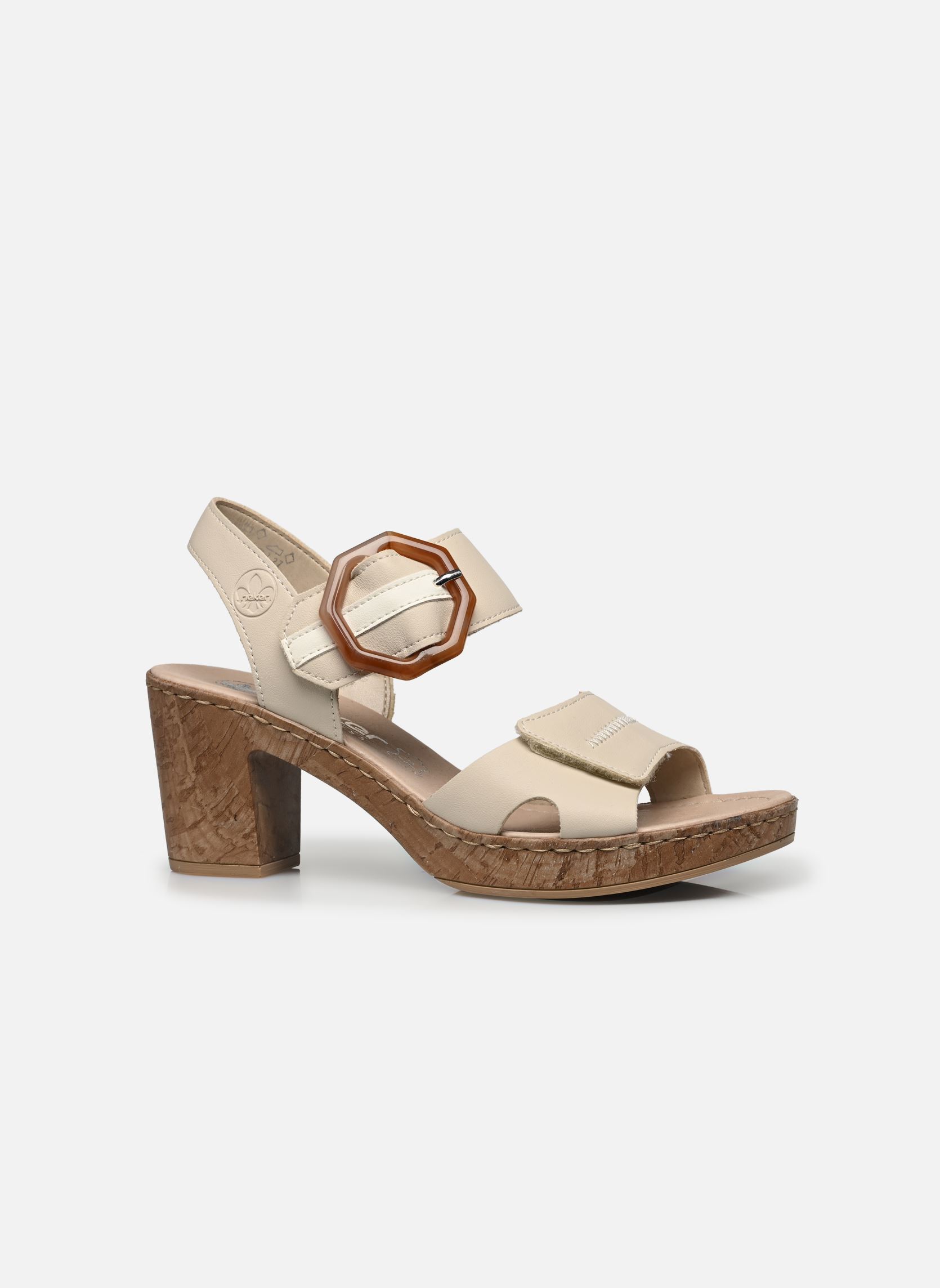 Sandales 66876 femme beige Rieker Sandales 66876 femme beige PERLE/OFFWHITE