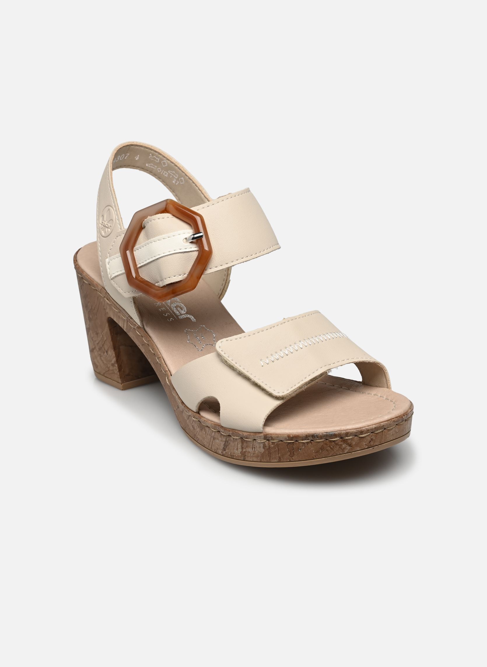 Sandales 66876 femme beige Rieker Sandales 66876 femme beige PERLE/OFFWHITE