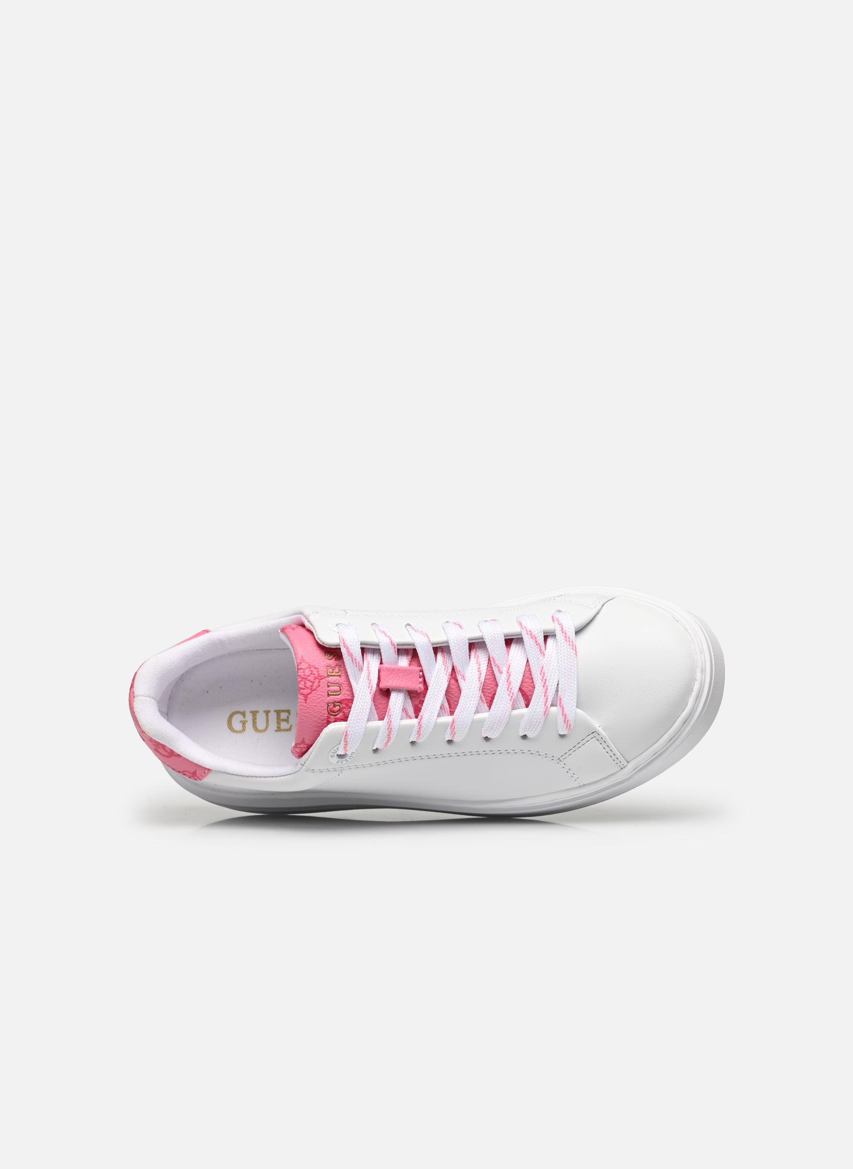 Niedrige Sneaker DENESA4 damen weiß Guess Niedrige Sneaker DENESA4 damen weiß White pink