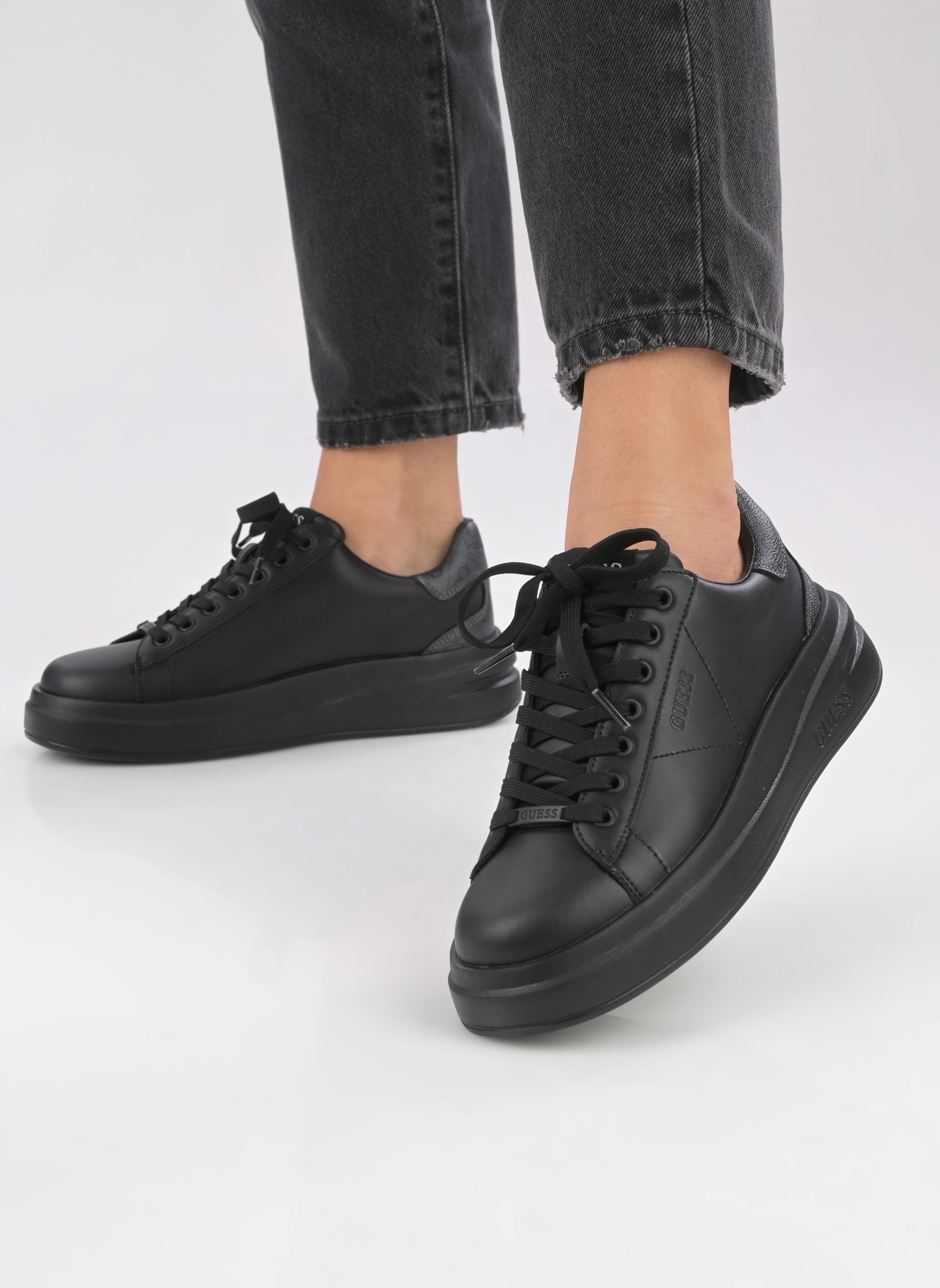 Niedrige Sneaker ELBINA damen schwarz Guess Niedrige Sneaker ELBINA damen schwarz Black