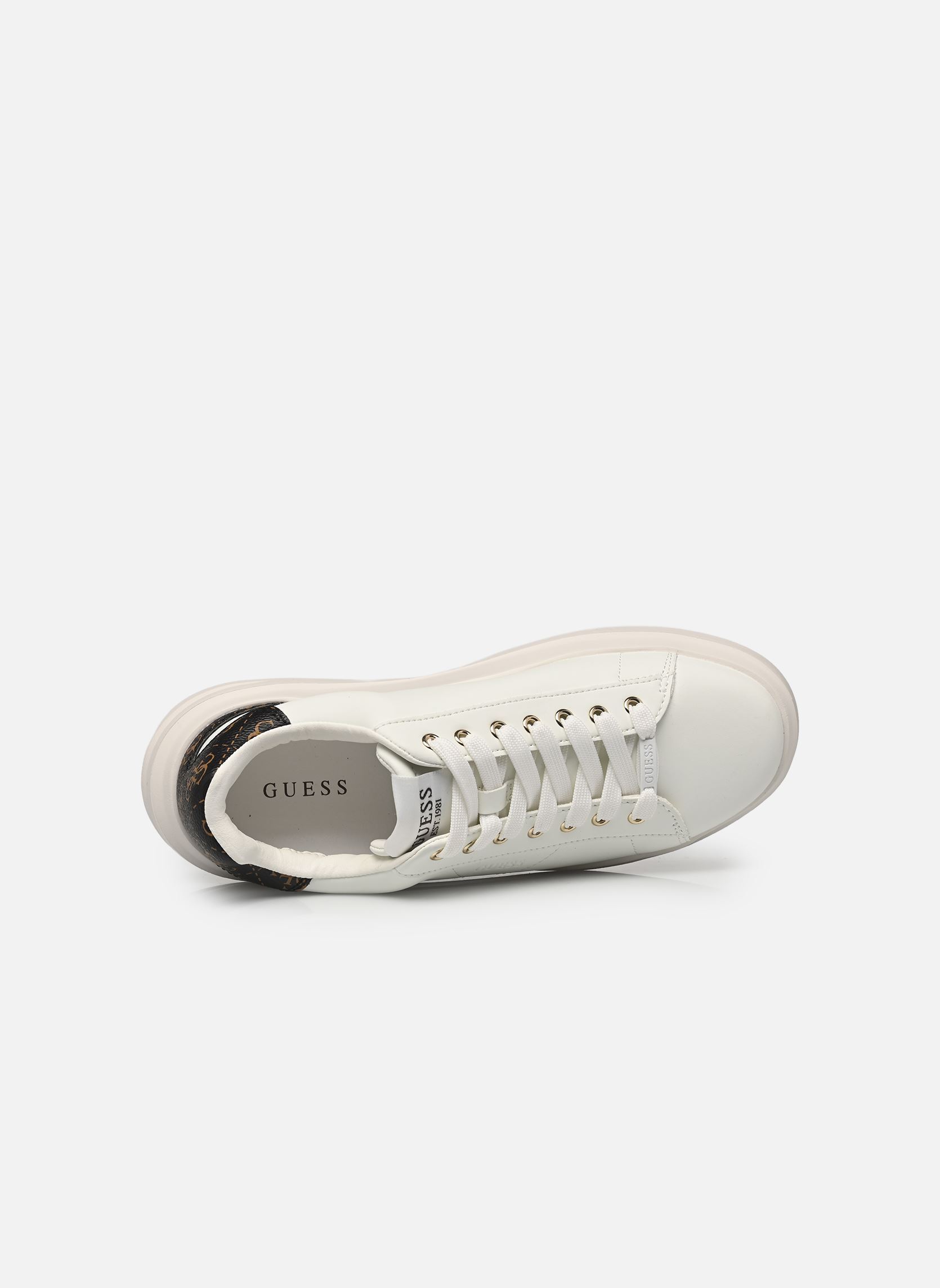 Baskets basses ELBINA femme blanc Guess Baskets basses ELBINA femme blanc White Brown