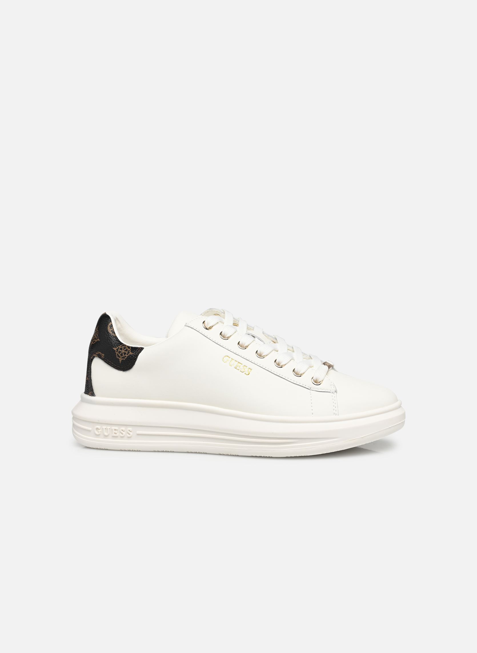 Lage sneakers VIBO W dames wit Guess Lage sneakers VIBO W dames wit White Brown